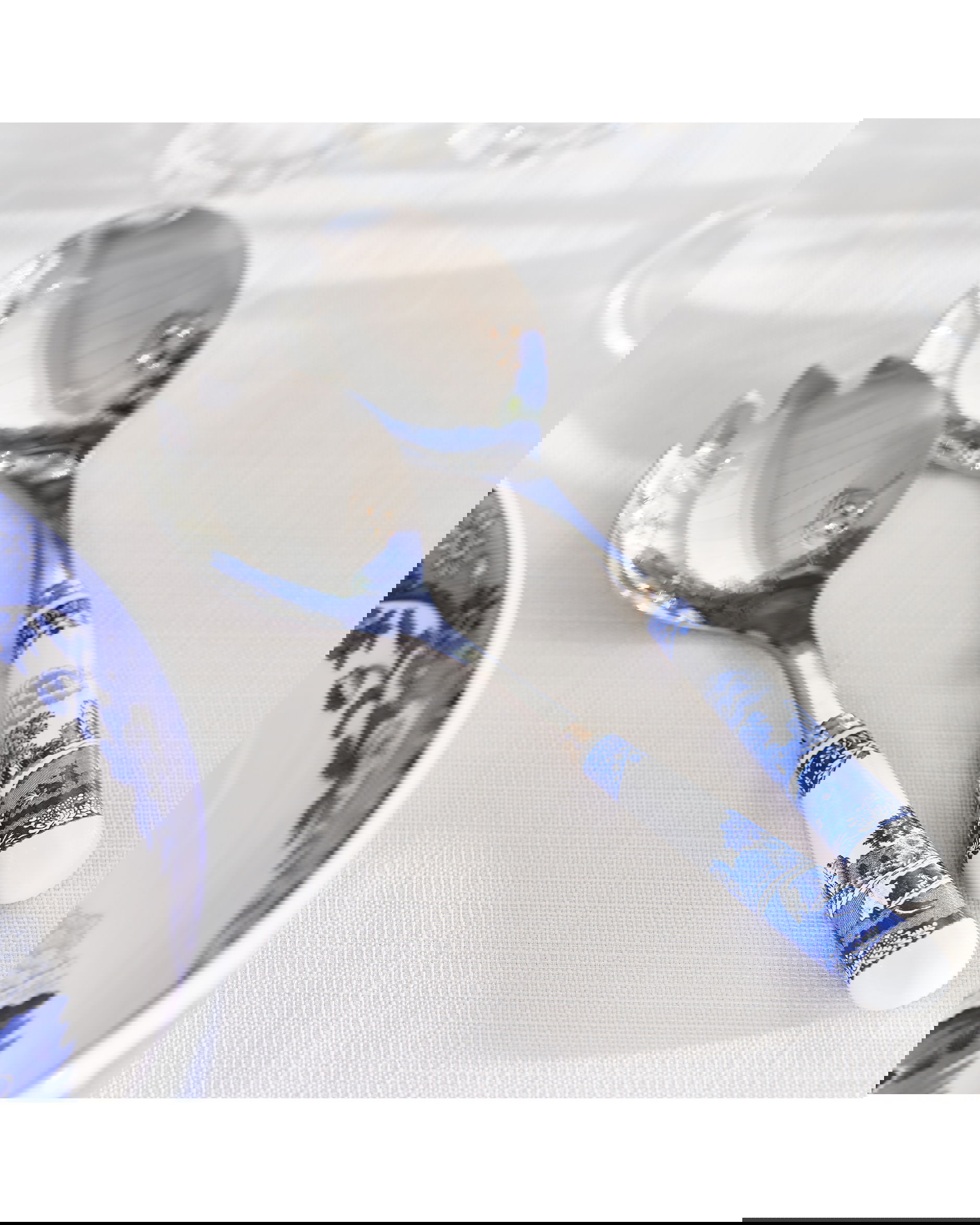 Blue Italian salladsbestick blå/vit