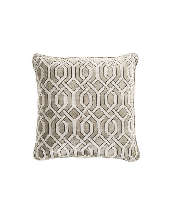Trellis prydnadskudde mönstrad grå