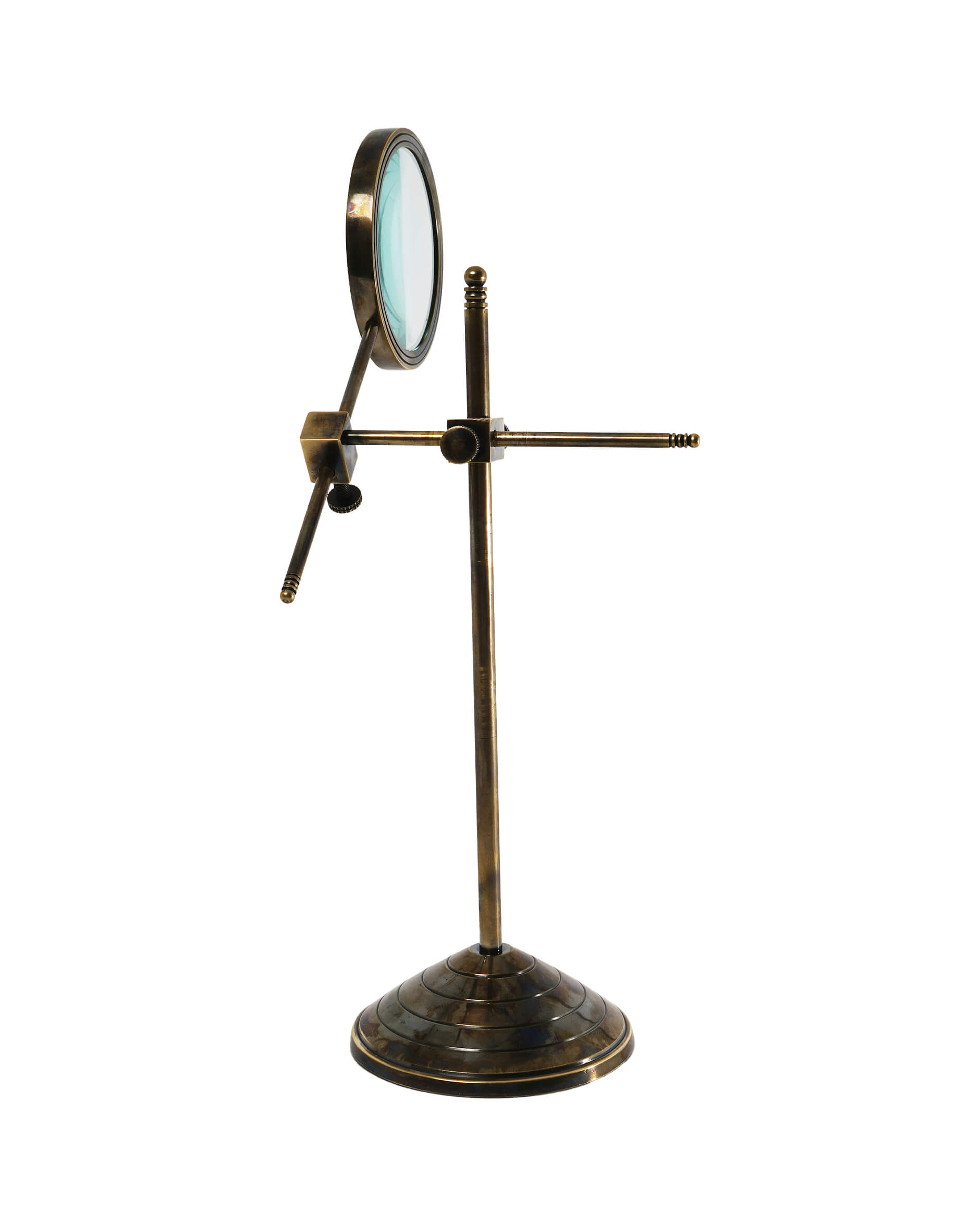 Förstoringsglas med stativ brons