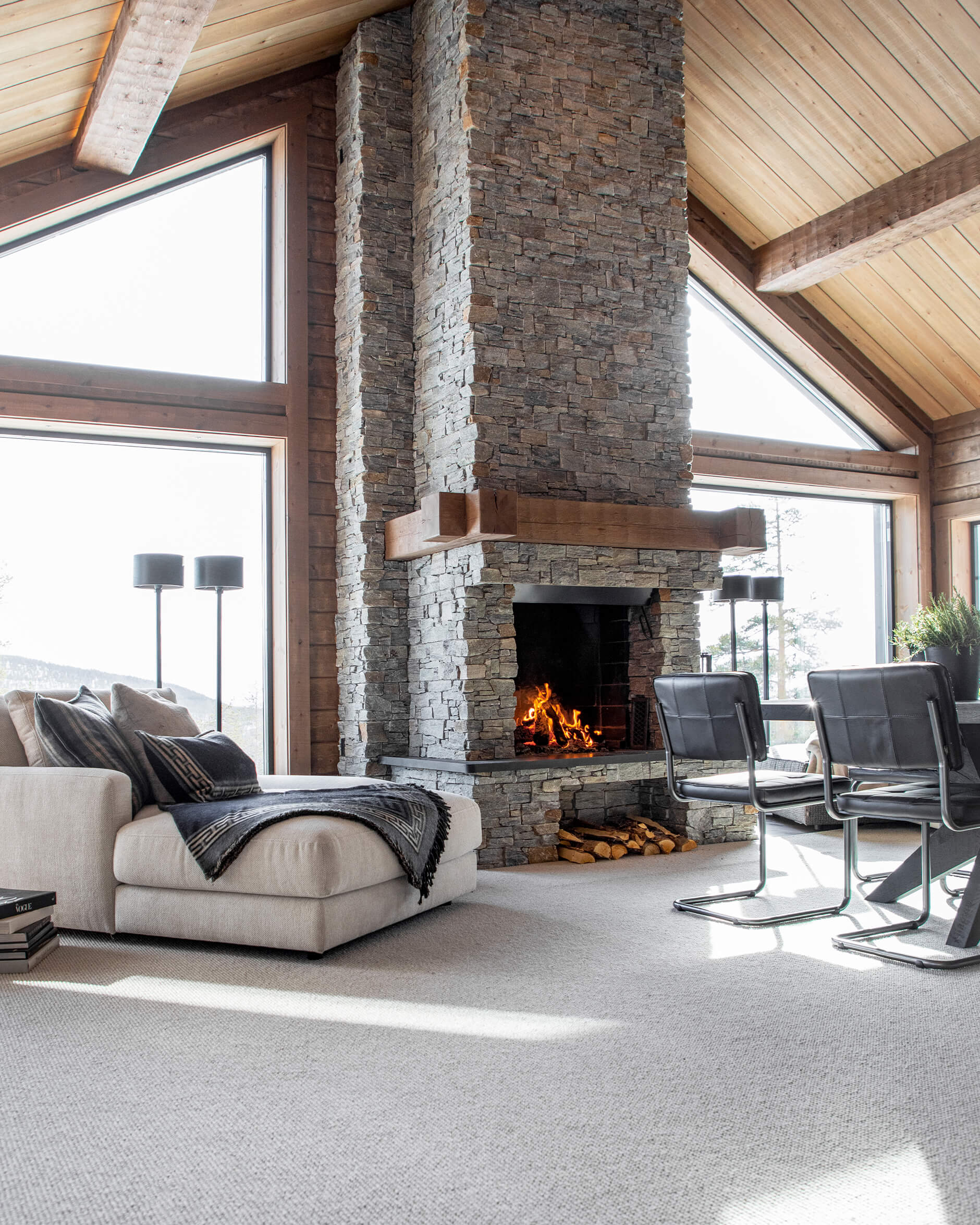 Cylinder lampskärm leather grey