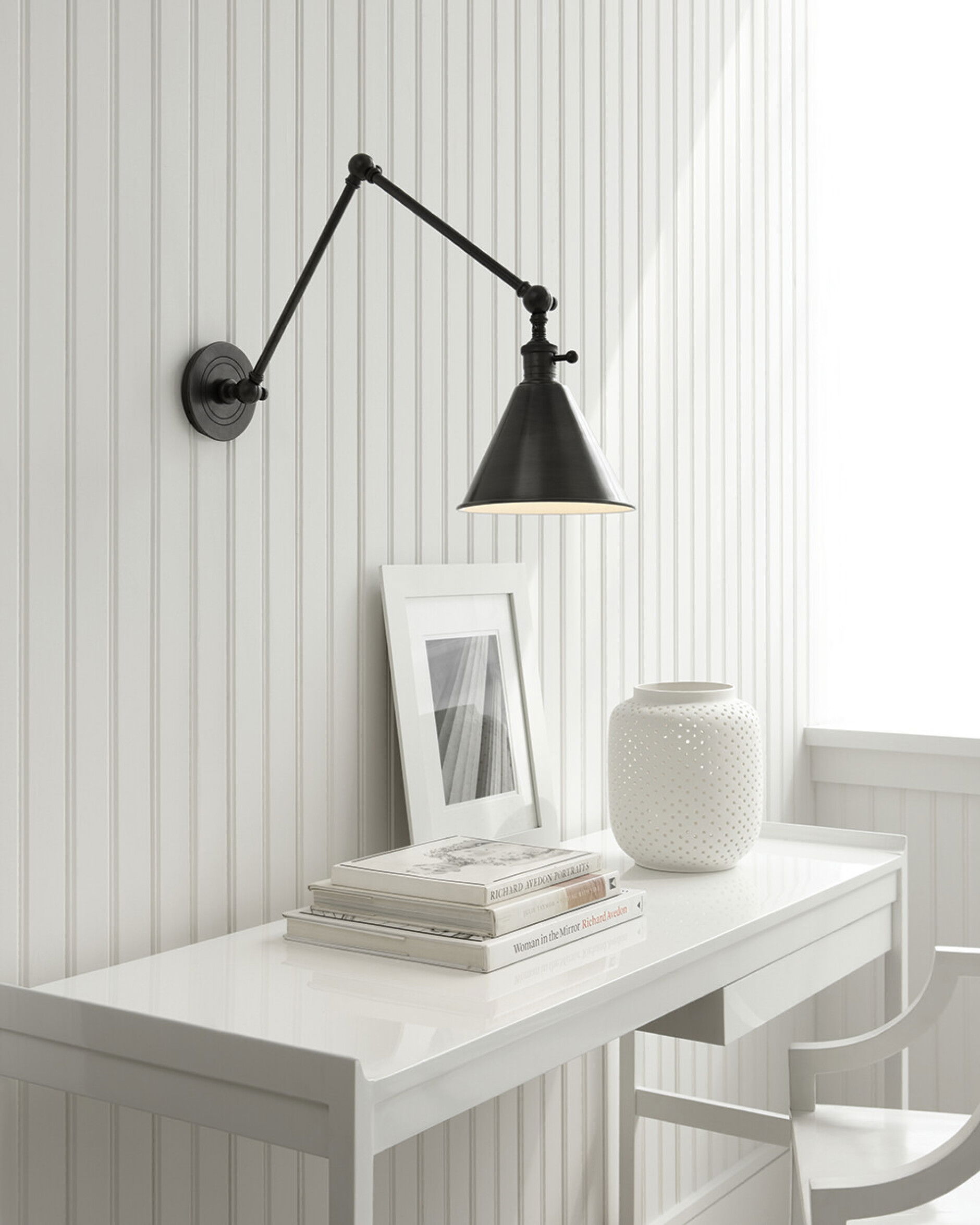 Double Boston vägglampa brons