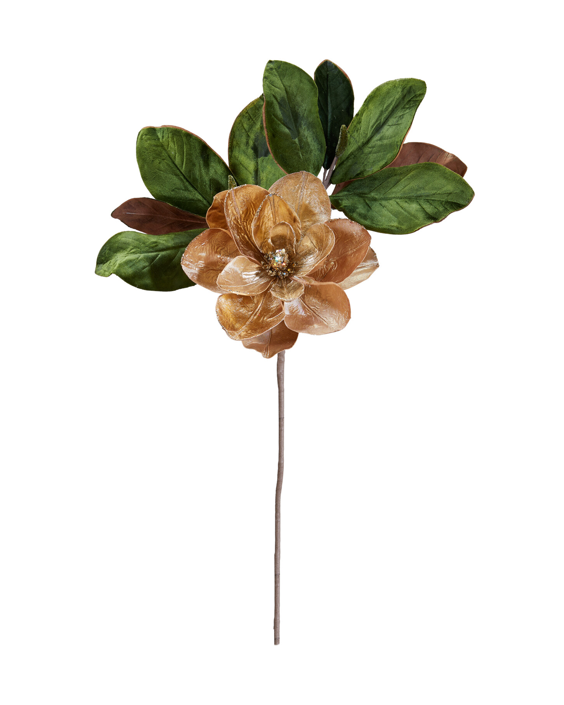 Magnolia dekorasjonskvist gull