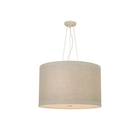 null - Walker Hanging Light Cream/Natural Linen Shade M