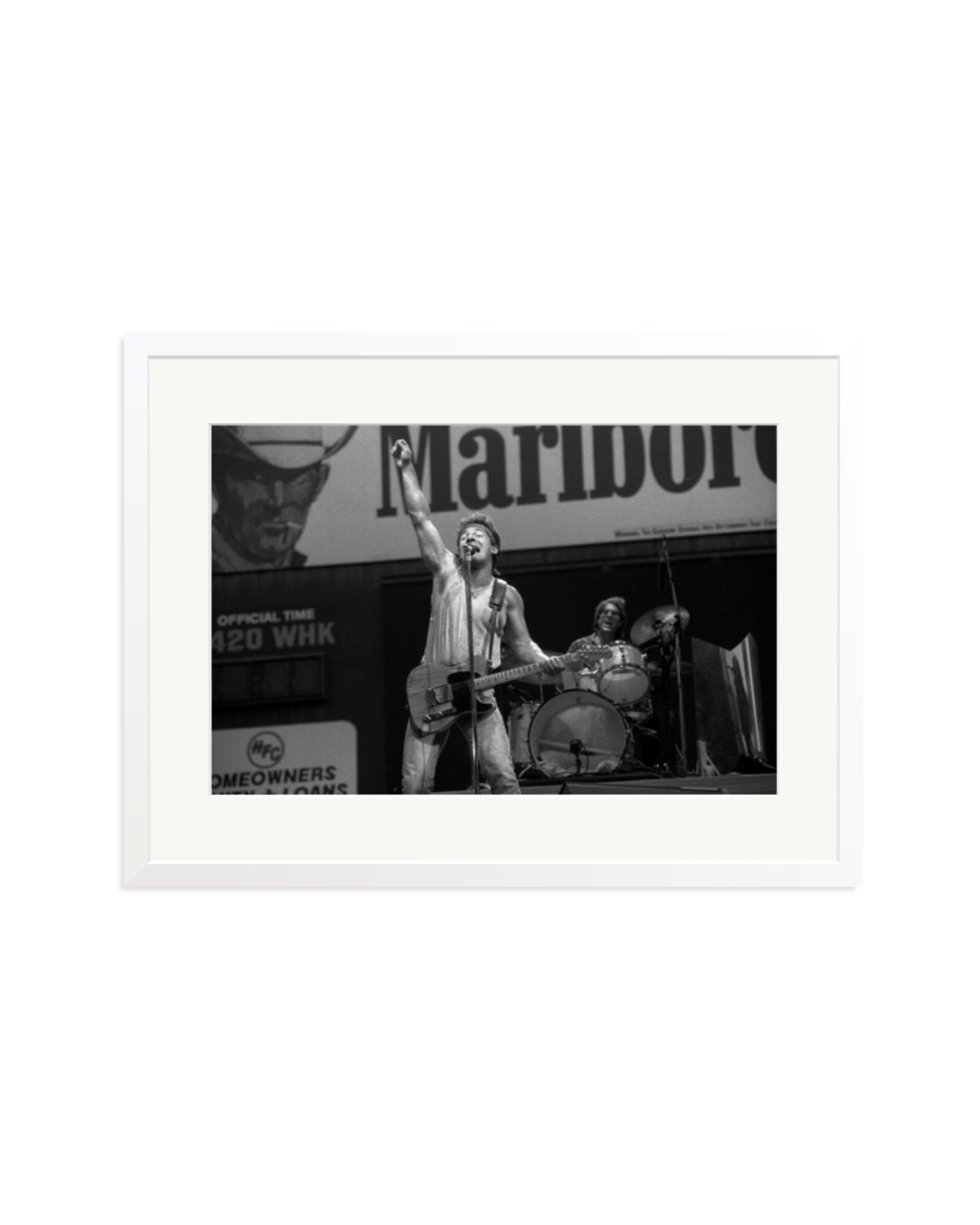 Bruce Springsteen & Max Weinberg of The E Street Band 1985 White / XL