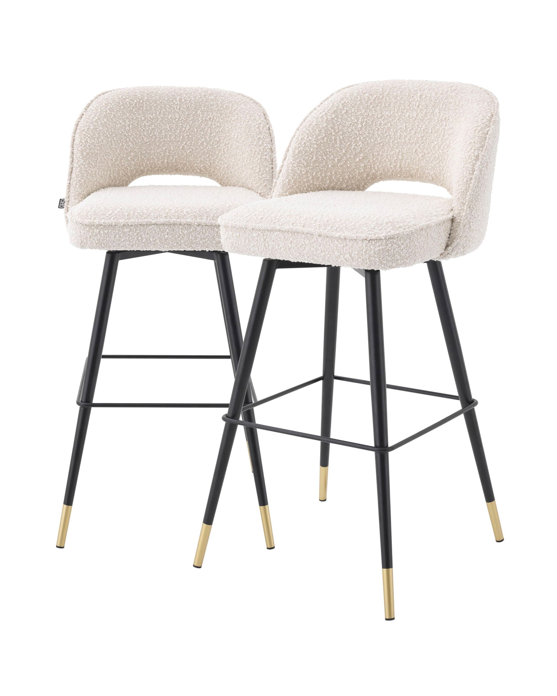 Cliff barstolar bouclé cream 2-set
