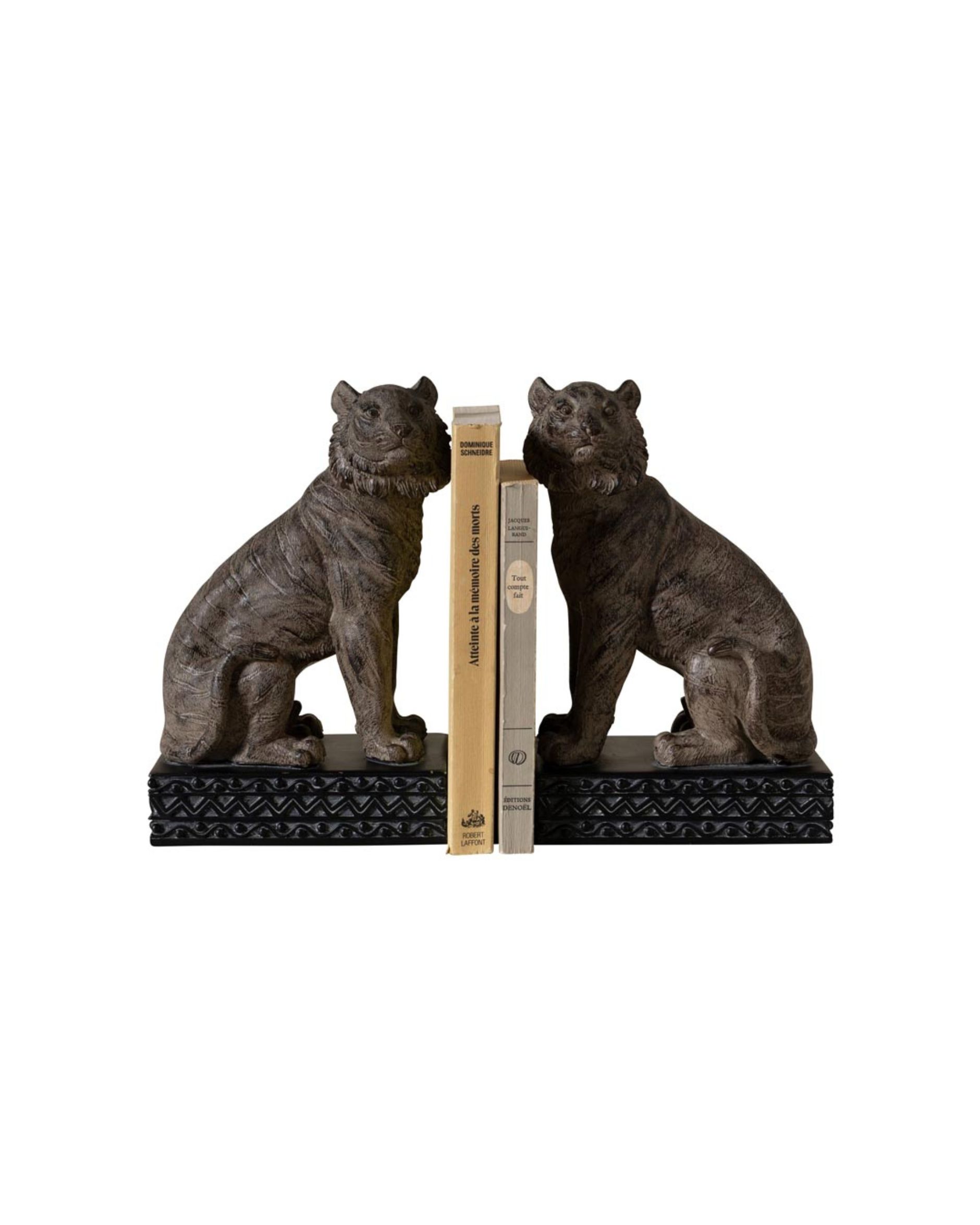 Jungle brown bookends