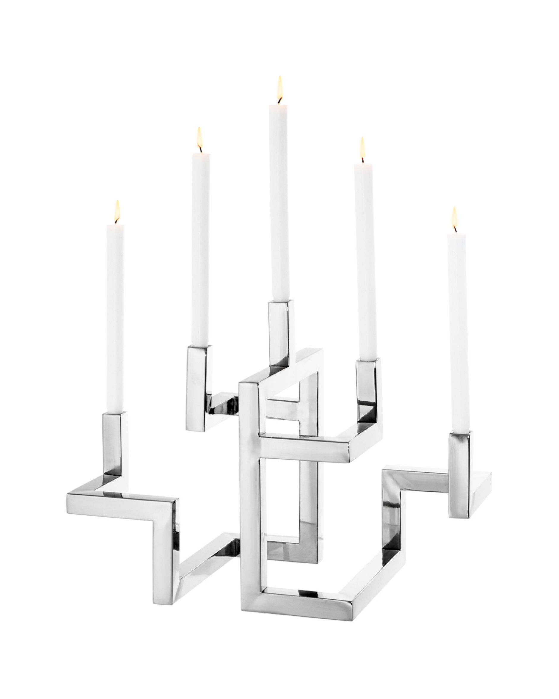 Skyline ljusstake silver