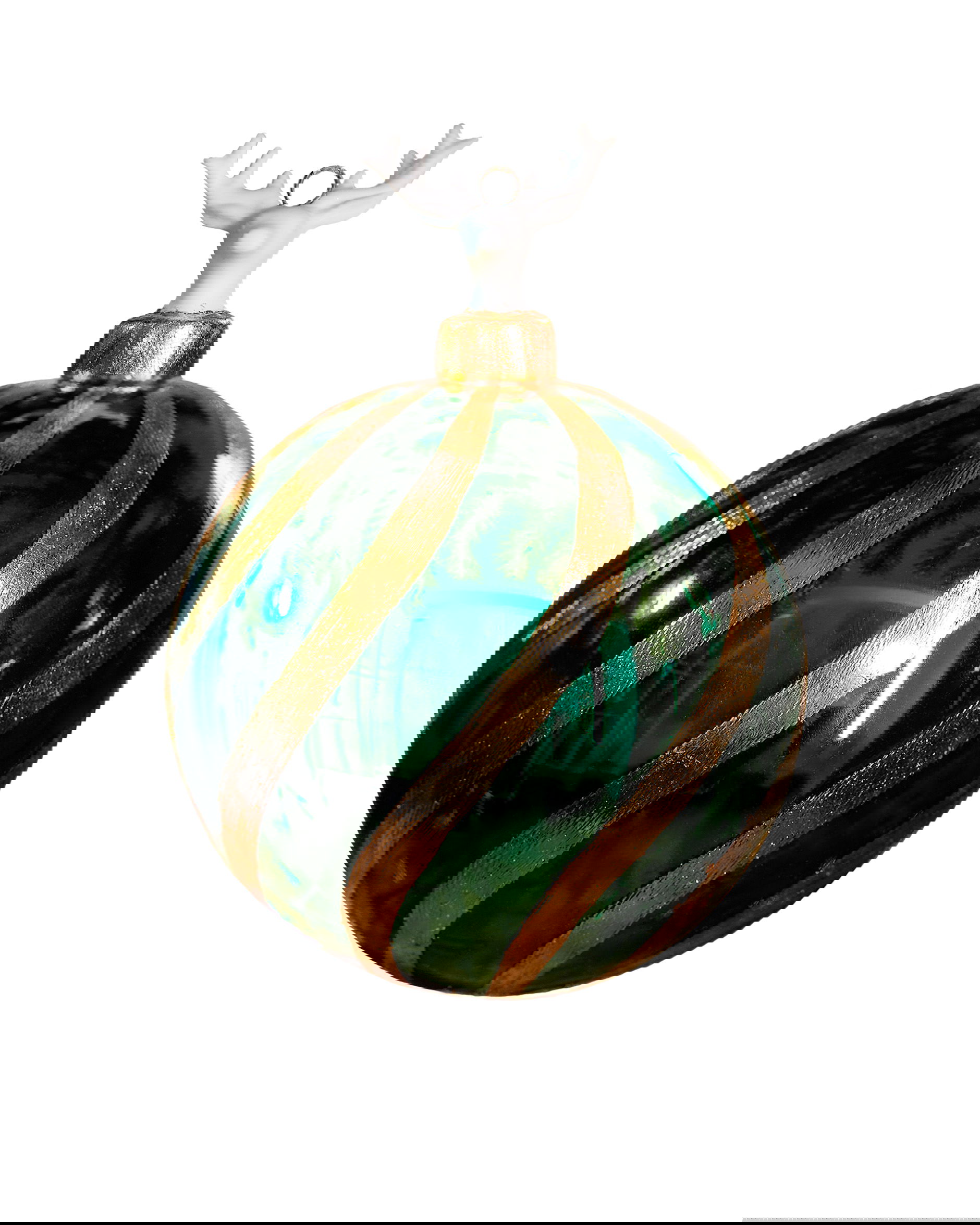 Noble Deer Bauble Green 10cm