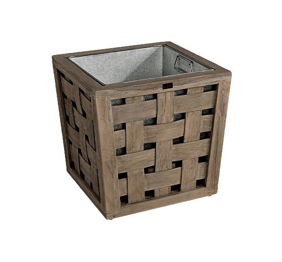 Caprice planter box teak charcoal