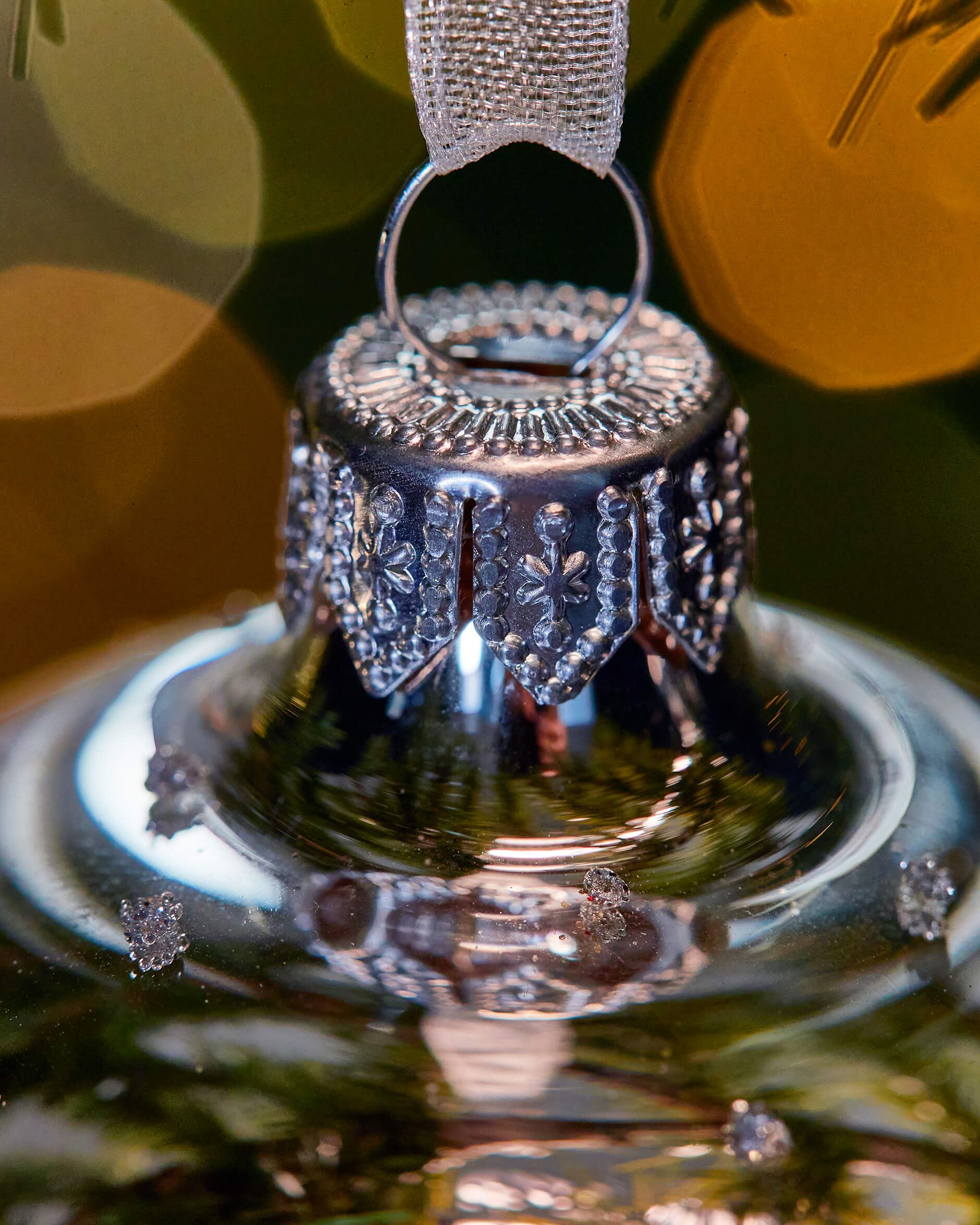 Risette-joulupallo, hopea 8cm