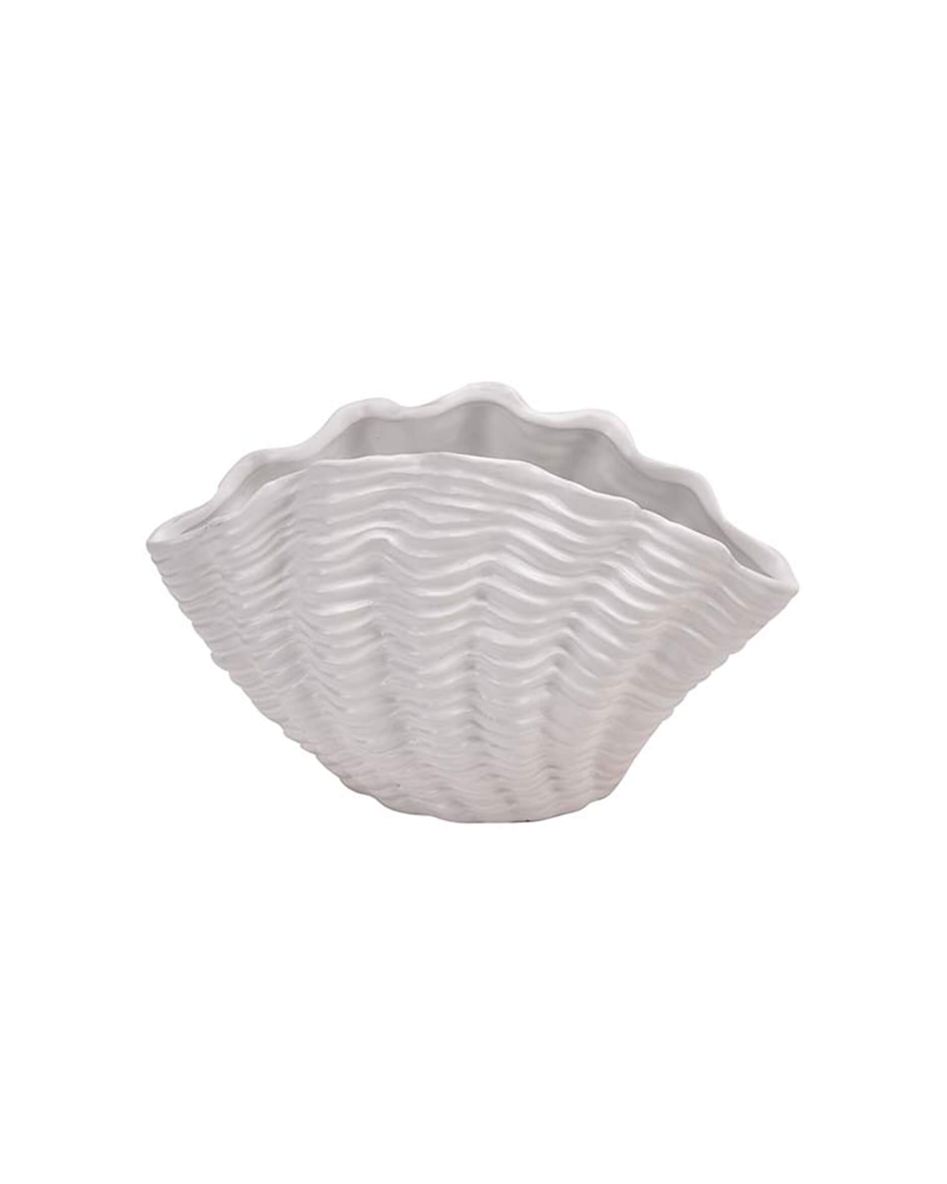 Deauville Shell Vase White OUTLET