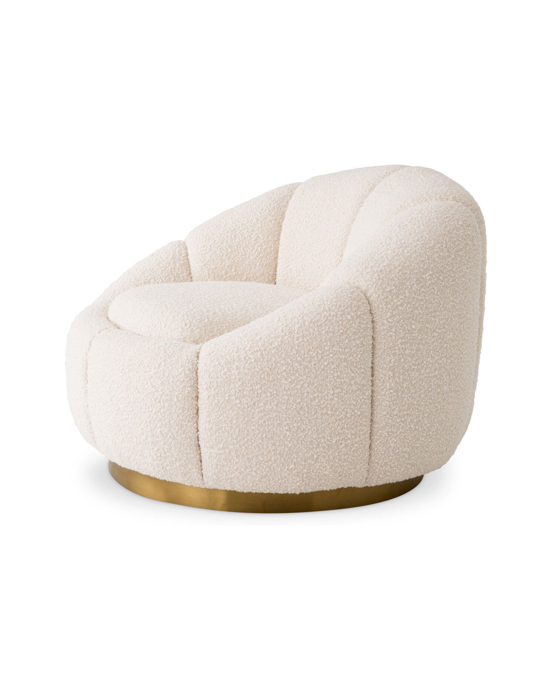 Inger snurrfåtölj bouclé cream