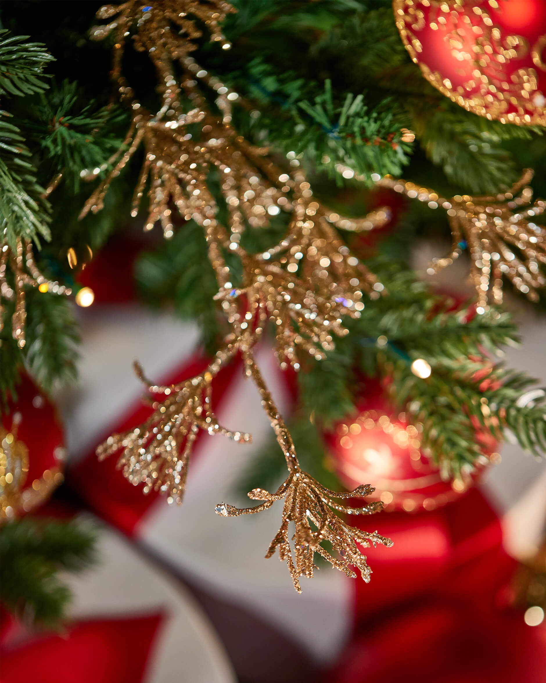 Bardot kvist juldekoration champagne