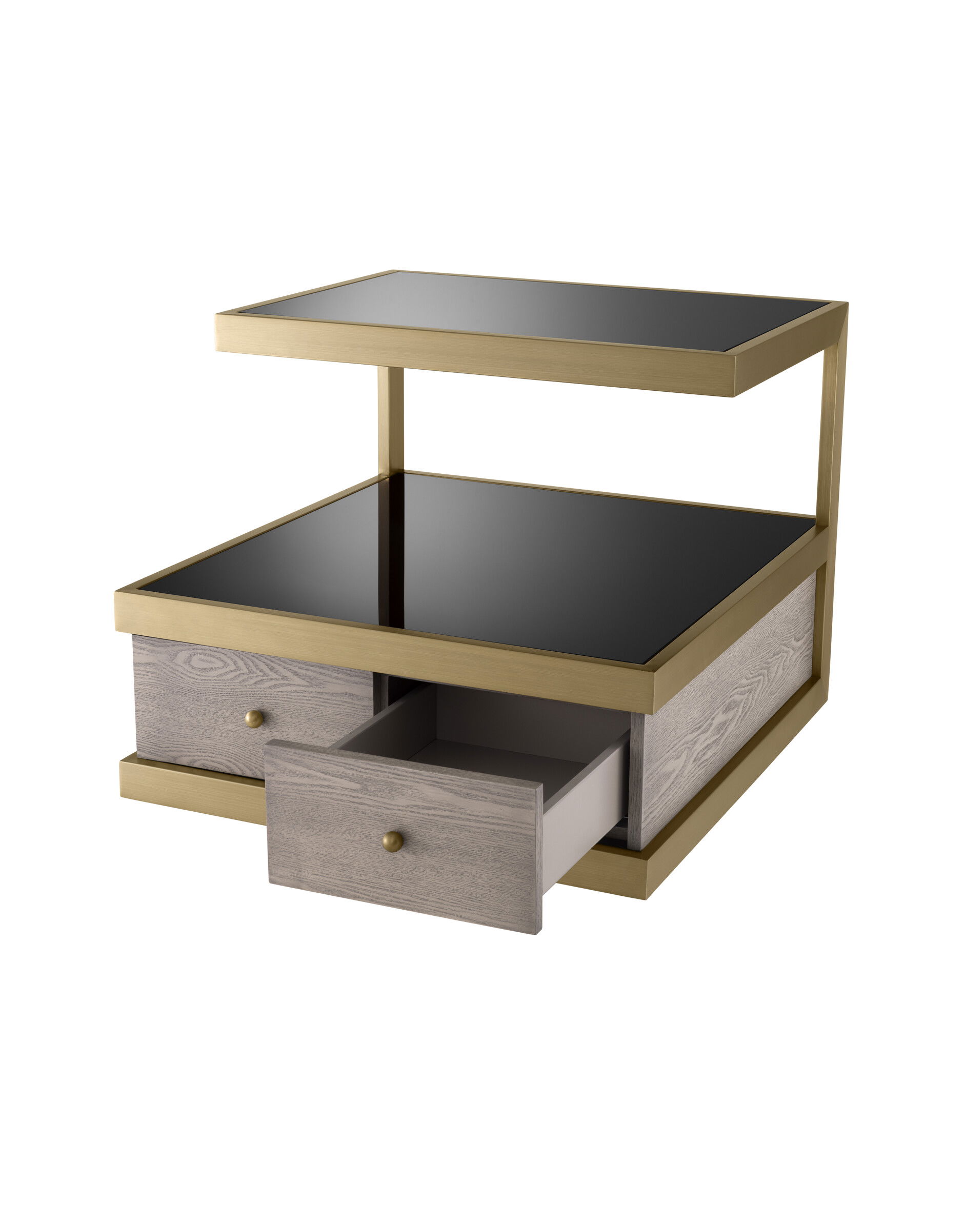 Kuboa sidobord borstad mässing