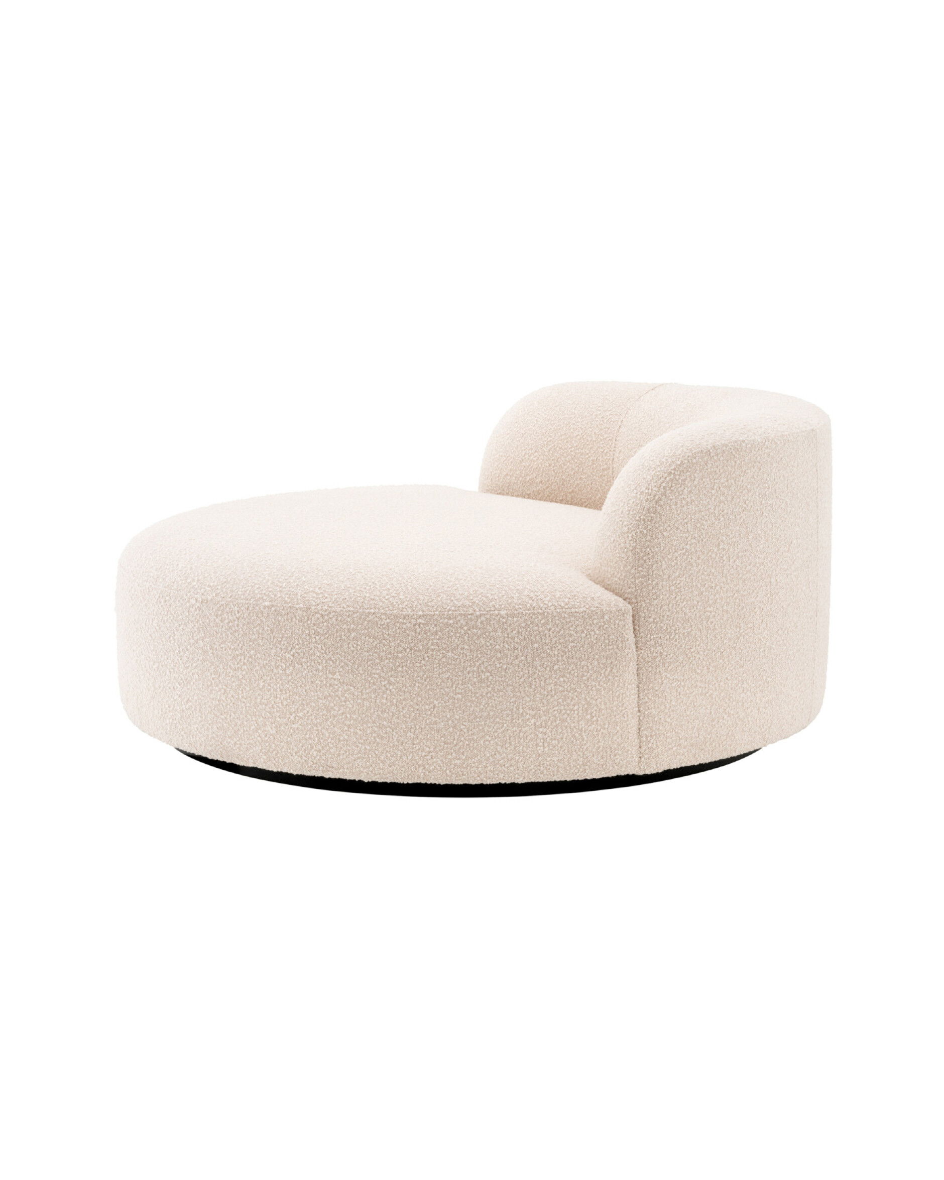 Björn bank rond bouclé cream