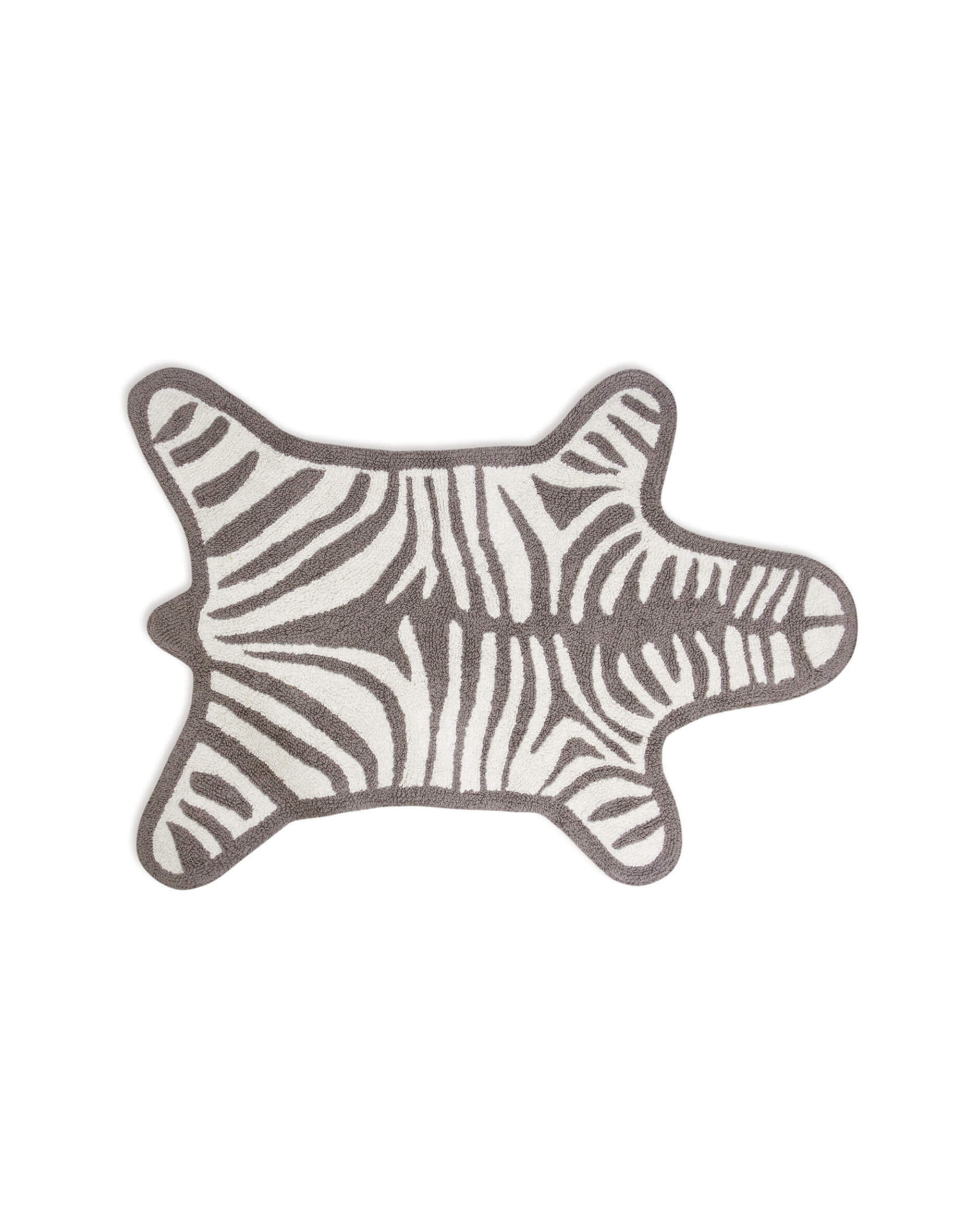 Zebra Bath Mat Taupe/White
