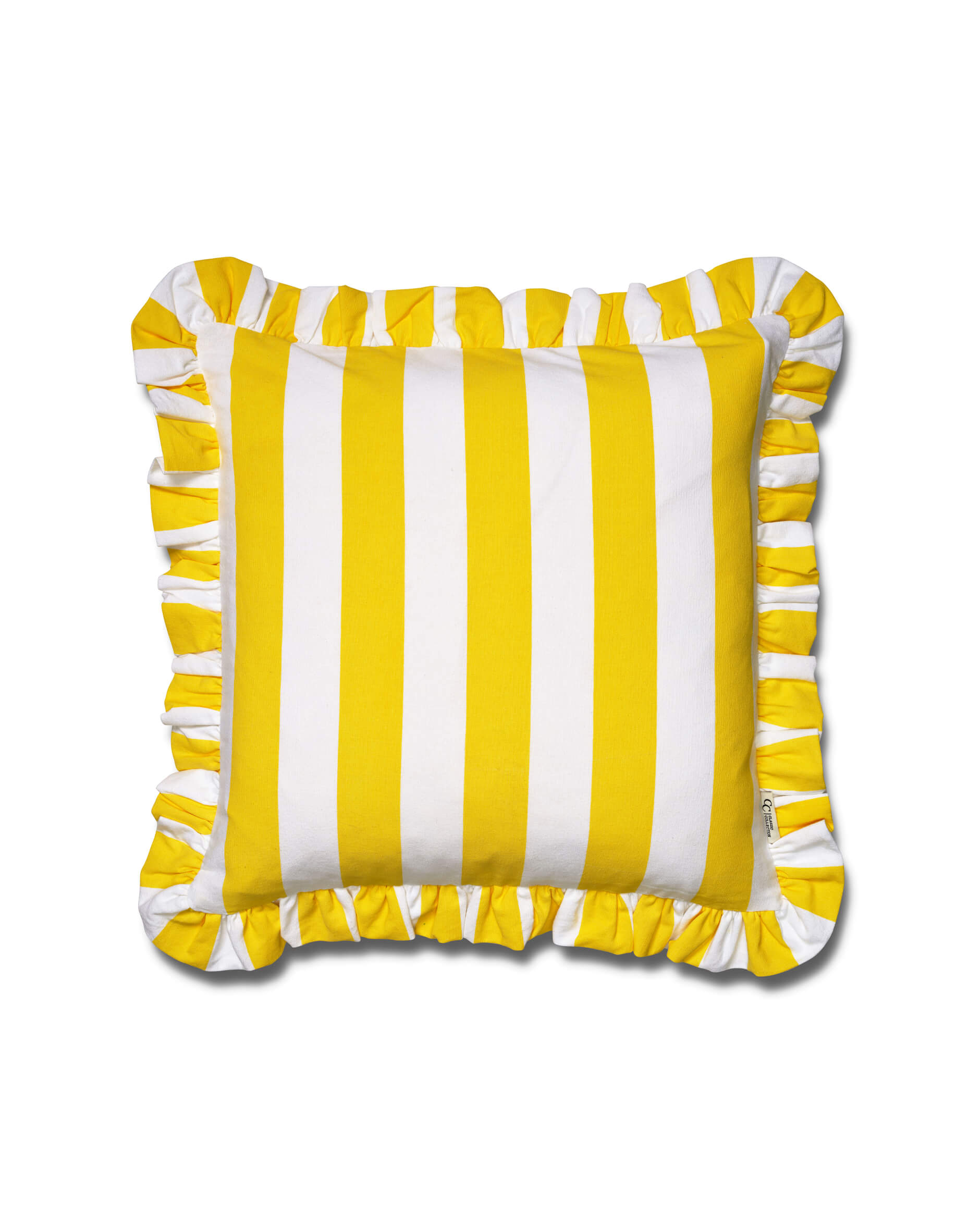 Ruffle Stripes kuddfodral gul