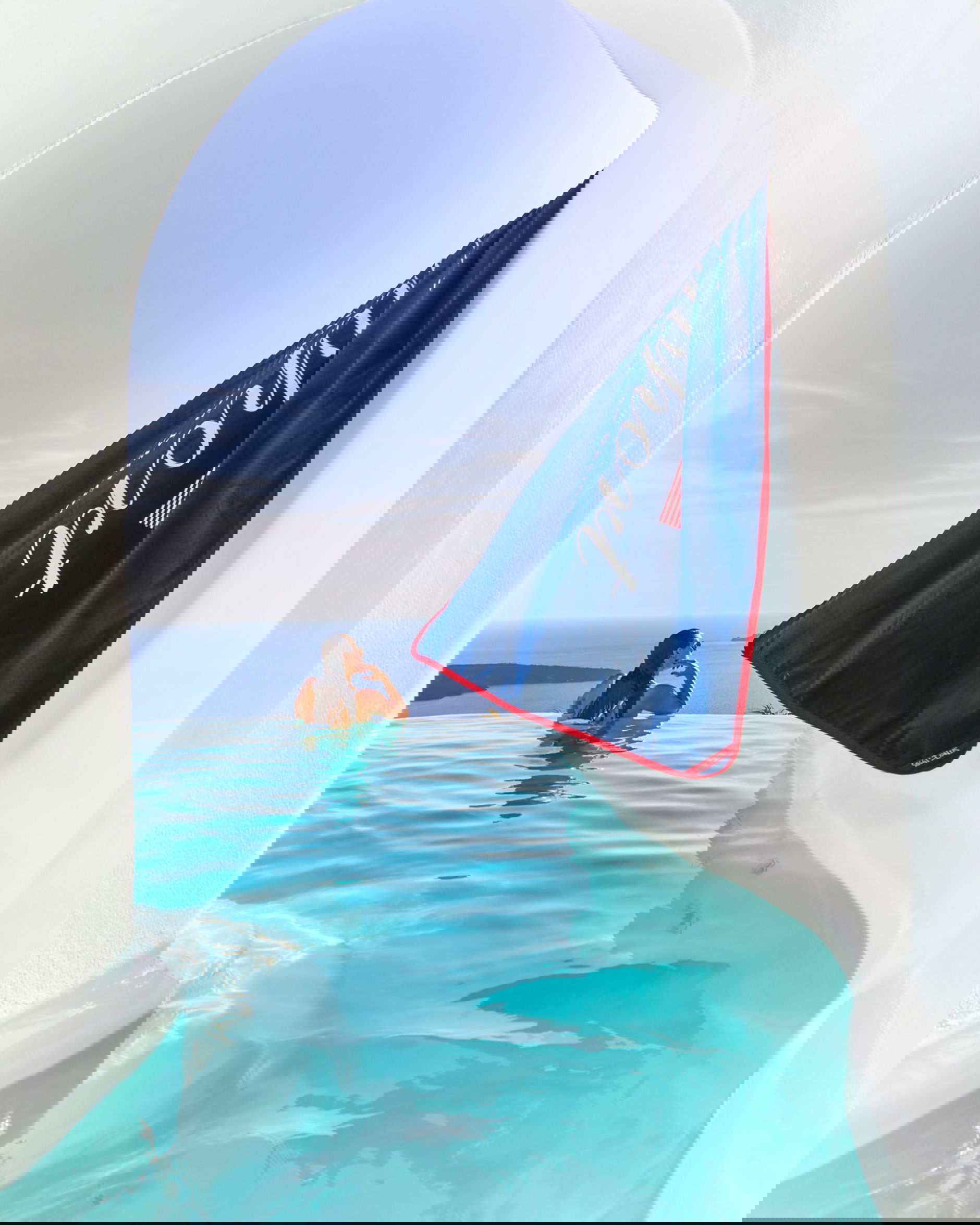 Pebble Beach rantapyyhe sininen