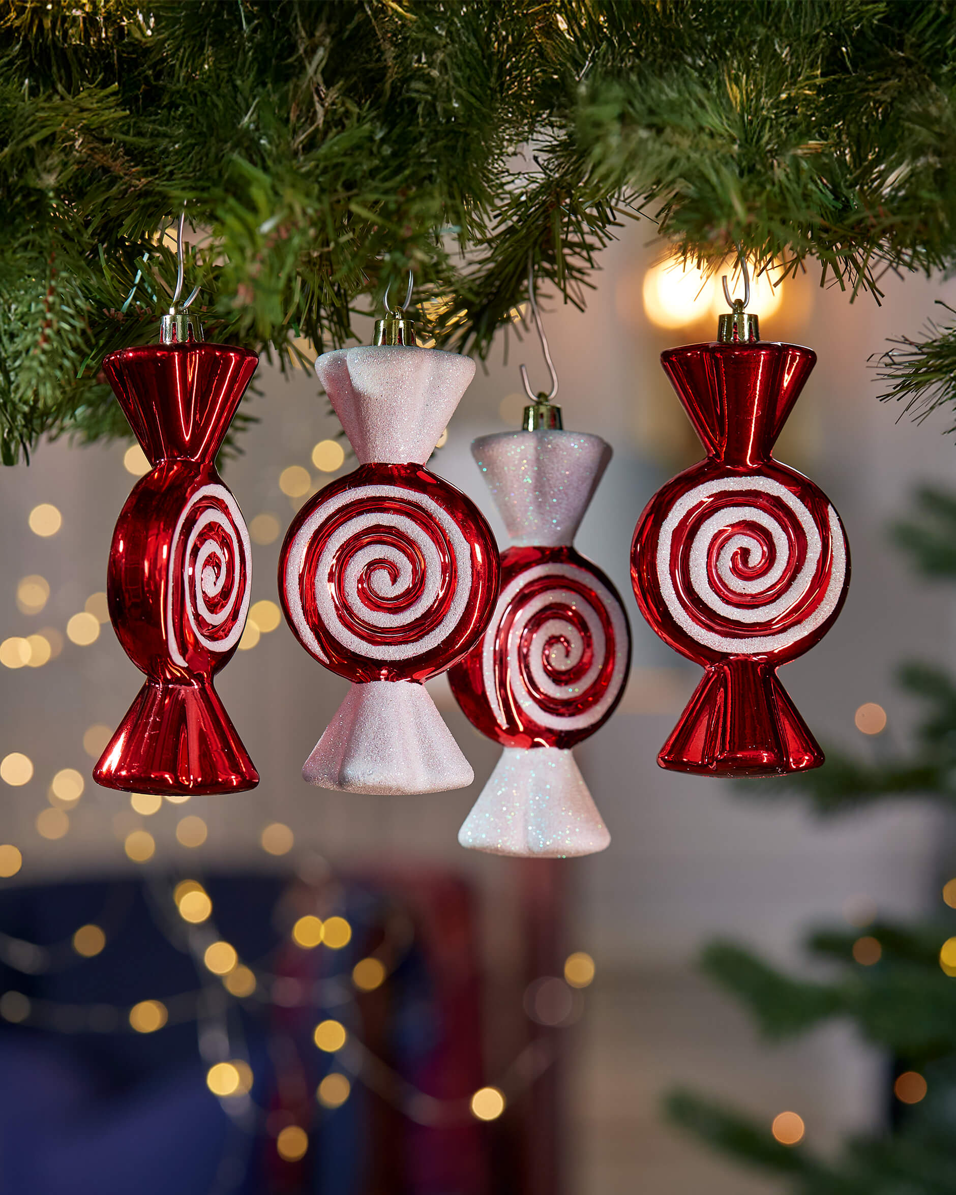 Amelie karamell julgransdekoration 4-pack