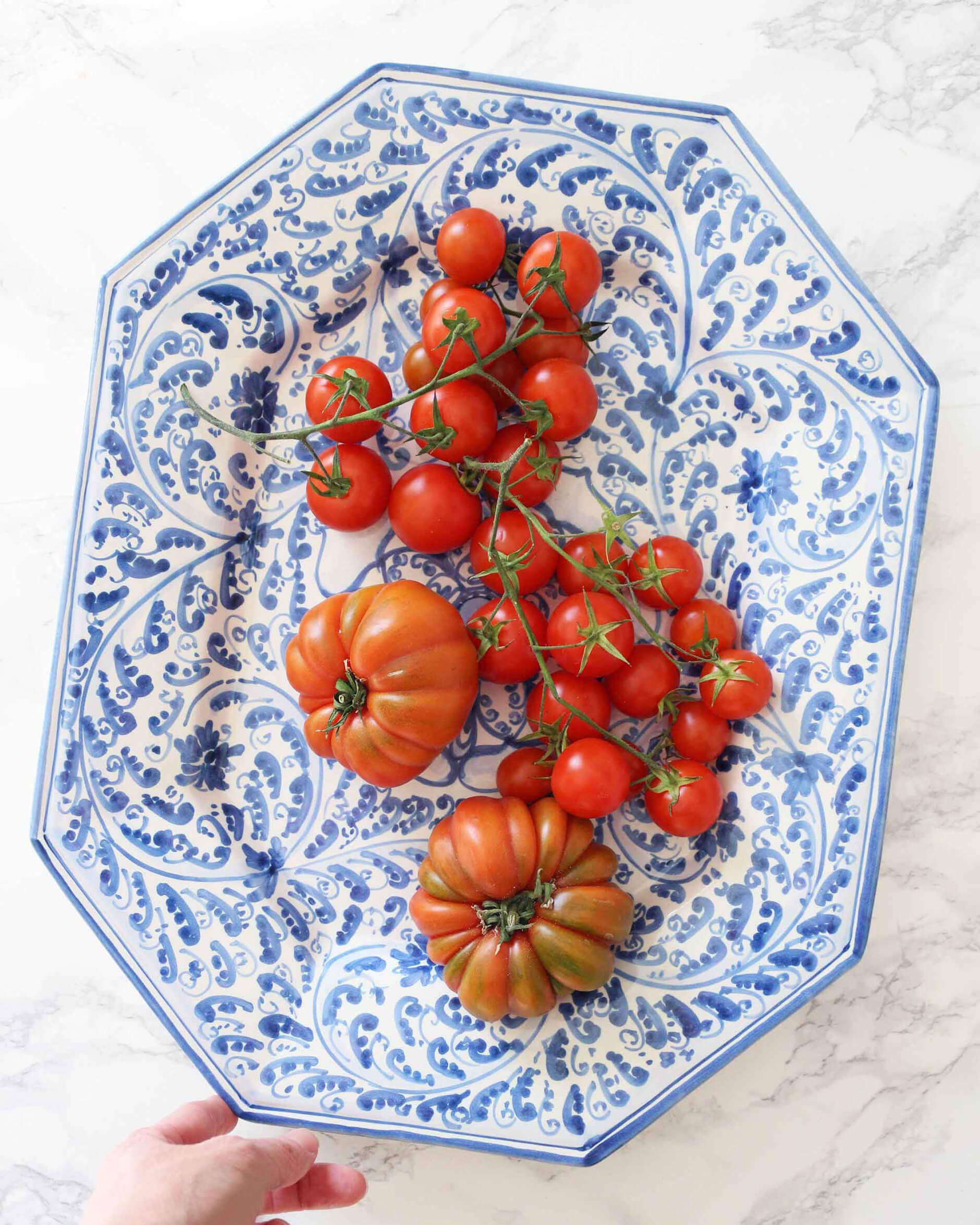 Marzamemi serveringsfat blå