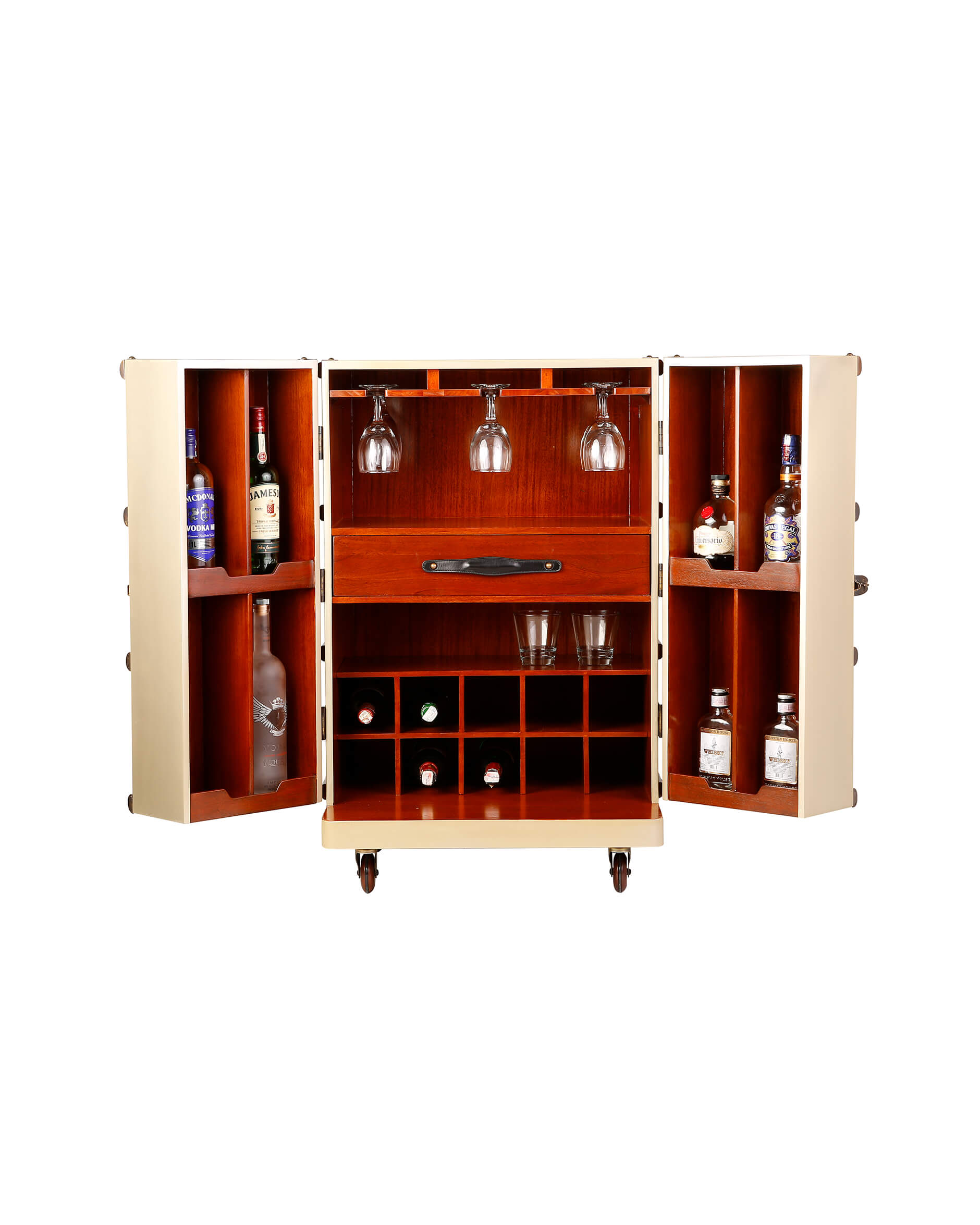 Polo Club barskåp champagne