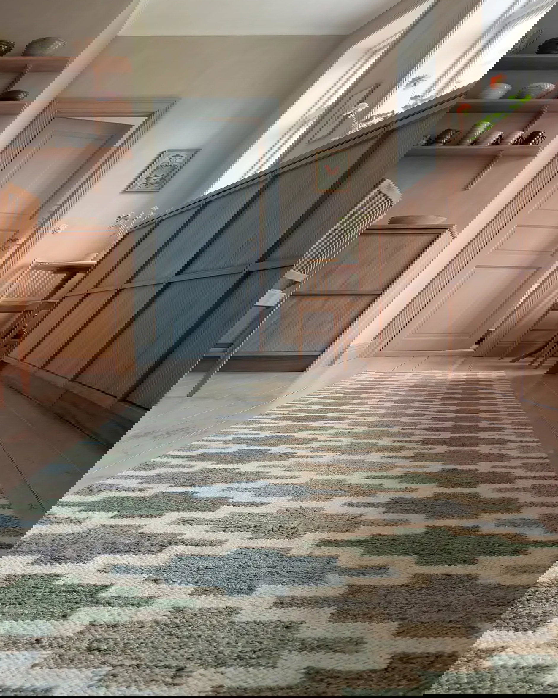 Teppich Korsnäs Blaugrün