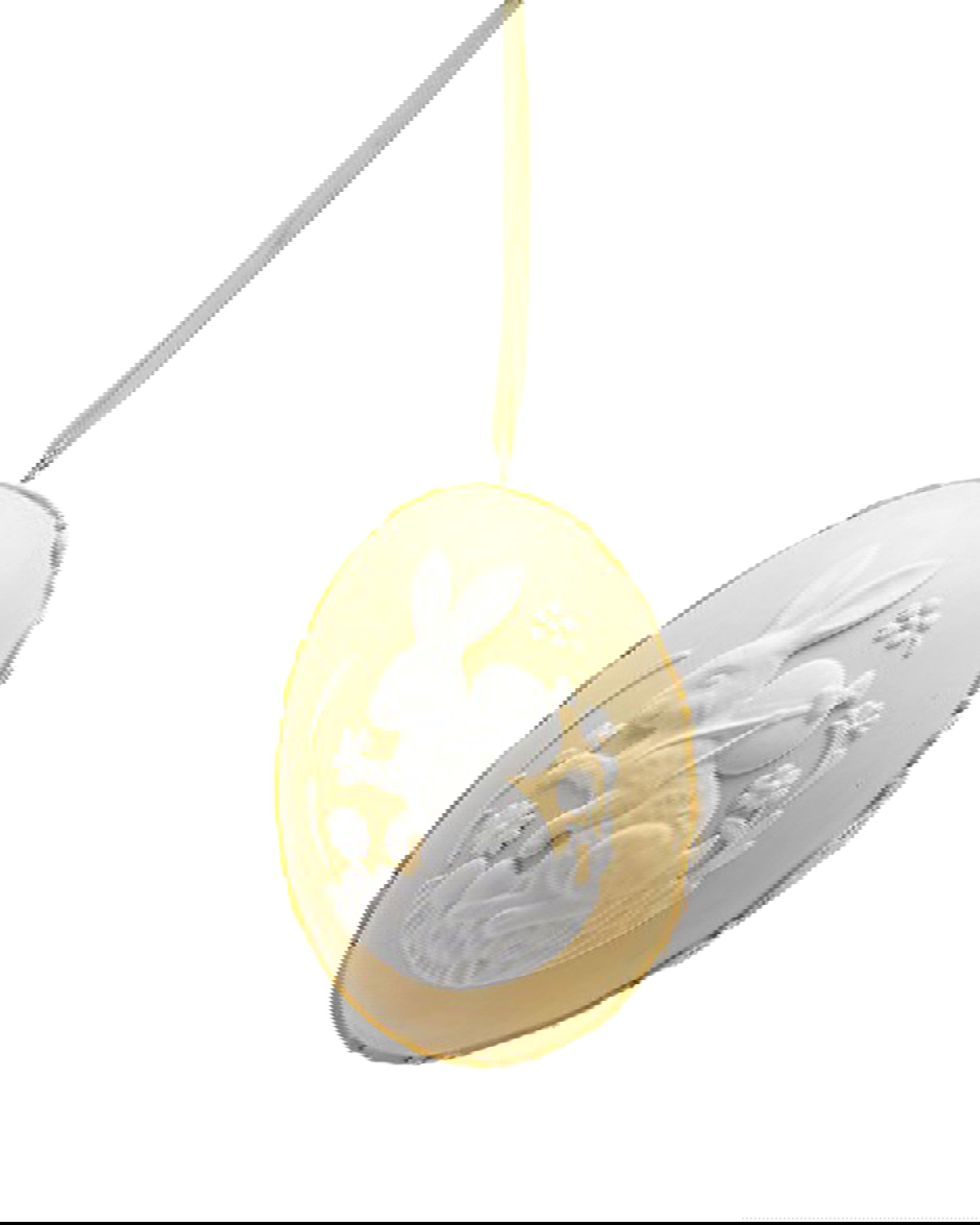 Estrid påskeæg hængende dekoration gul