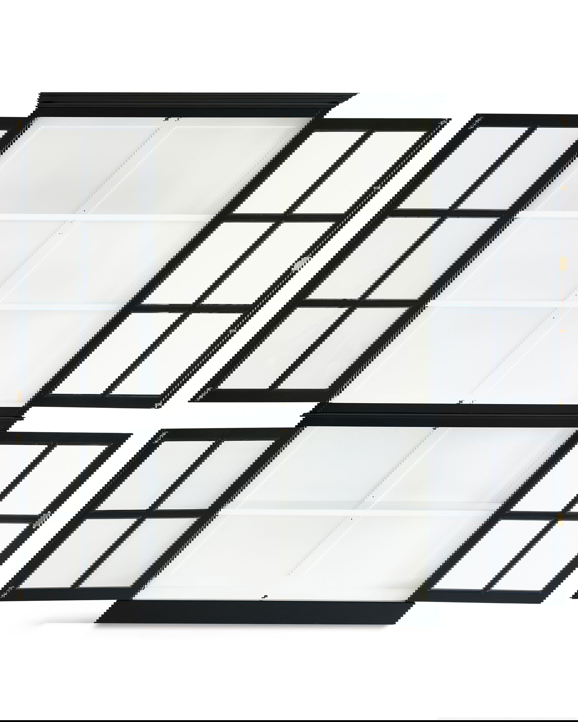 Seethrough Display Cabinet Modern Black / Classic White