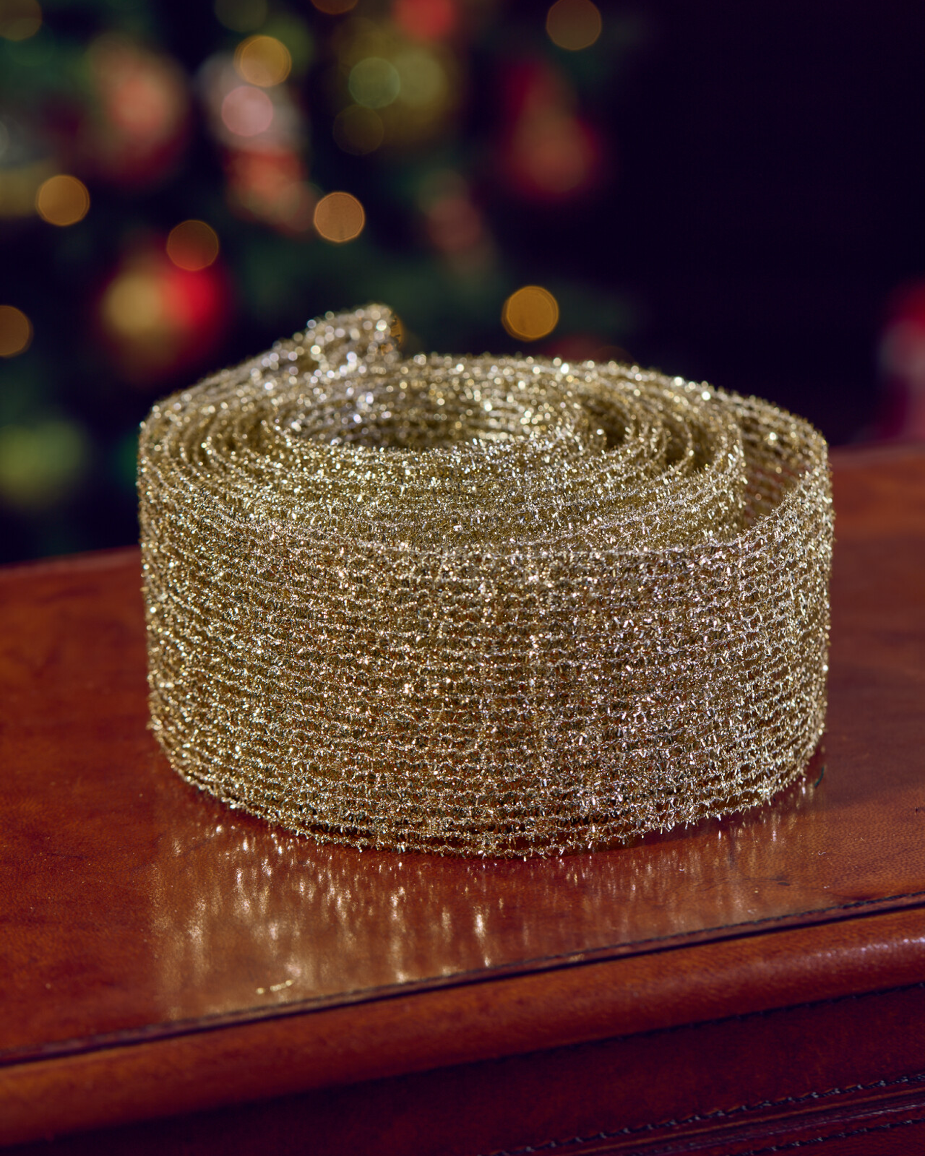 Rosie gold fabric ribbon 4.5 m