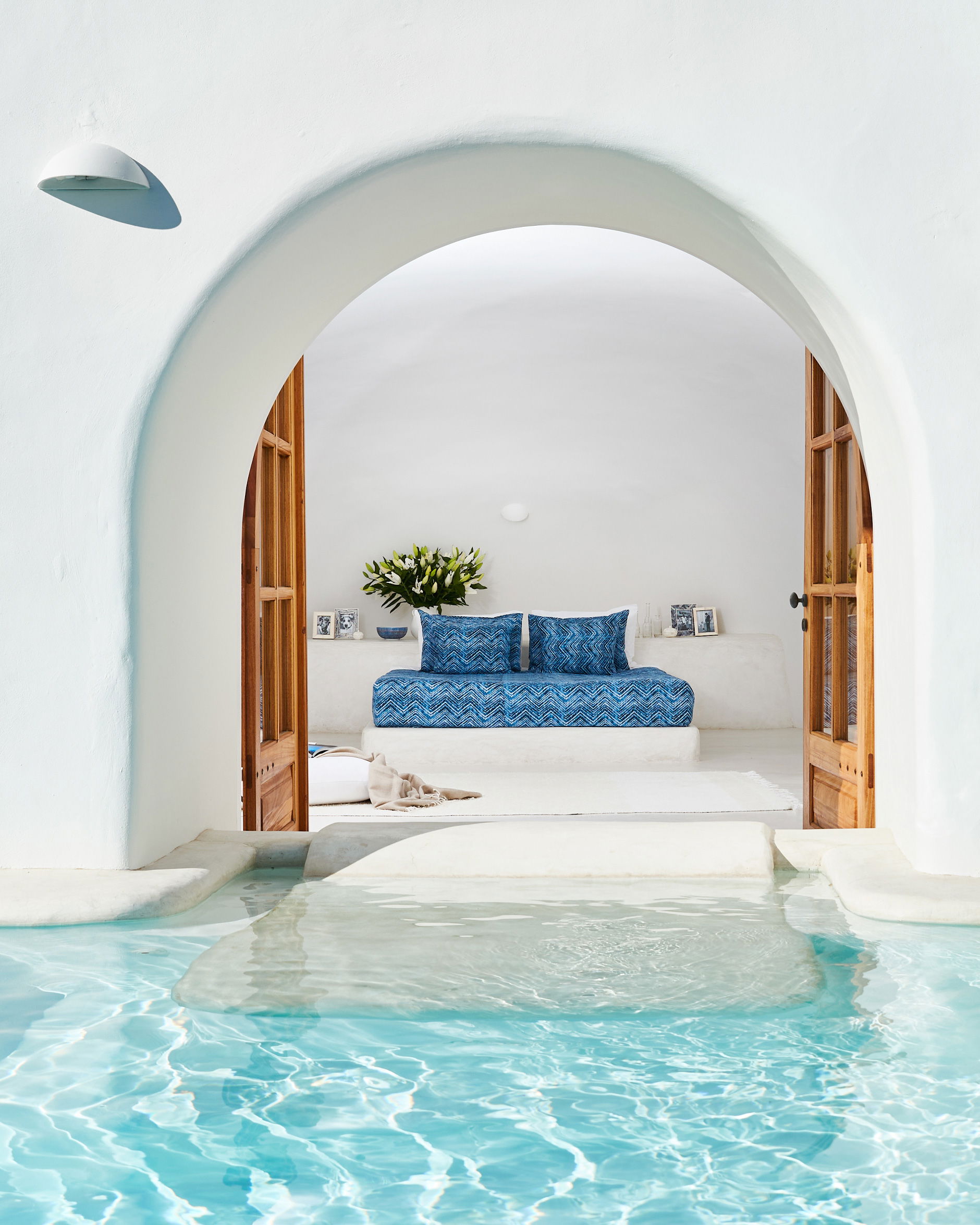 Amalfi påslakanset blå/vit