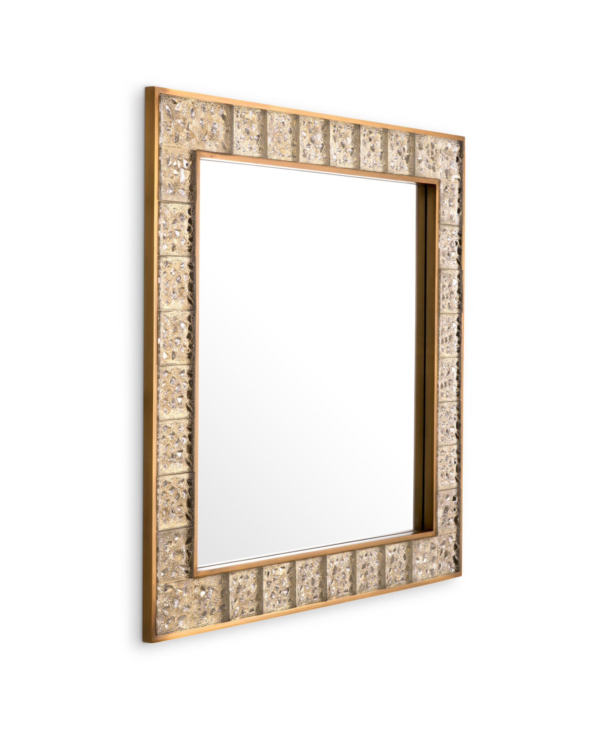 Mellot spegel antik mässing