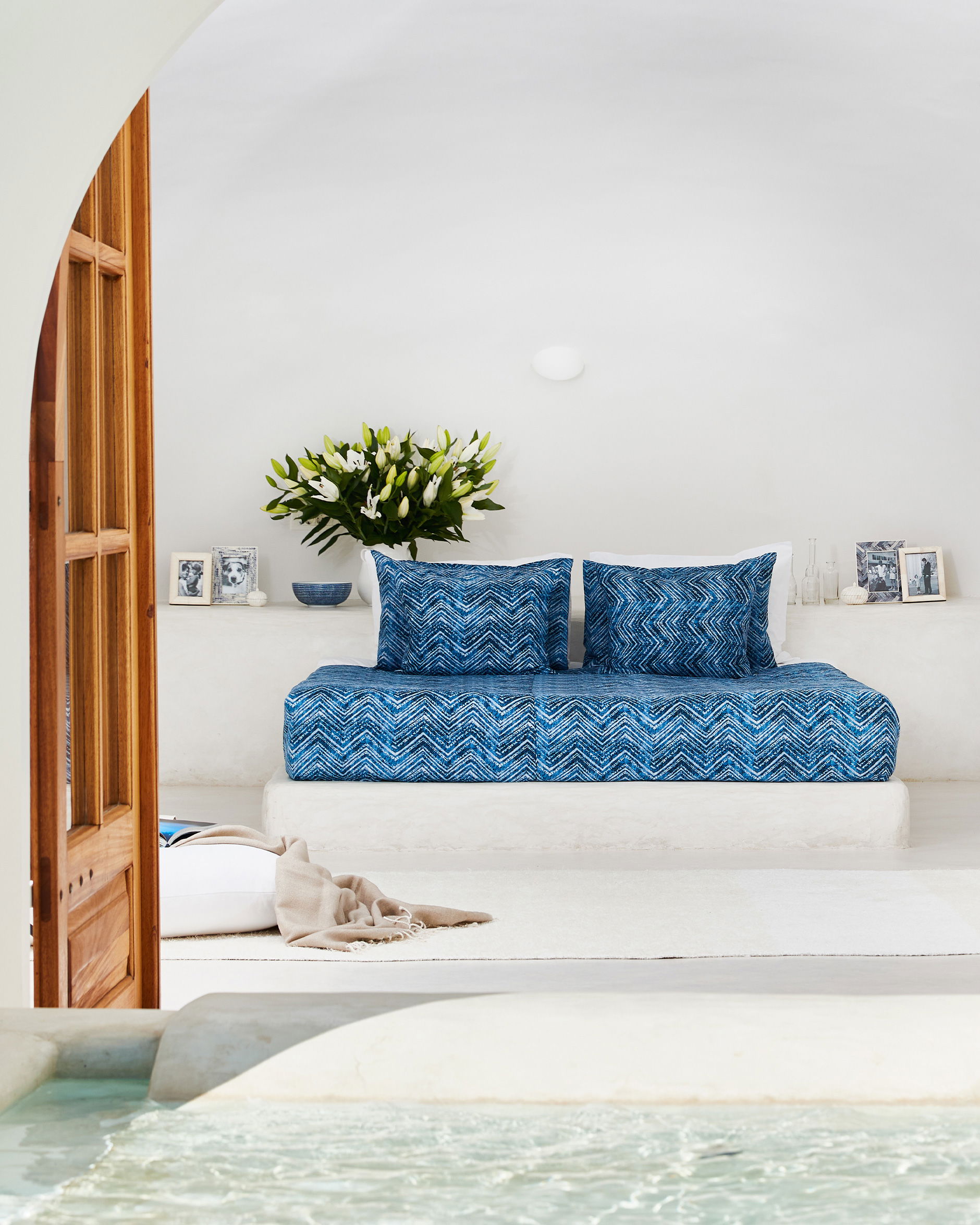 Amalfi påslakanset blå/vit