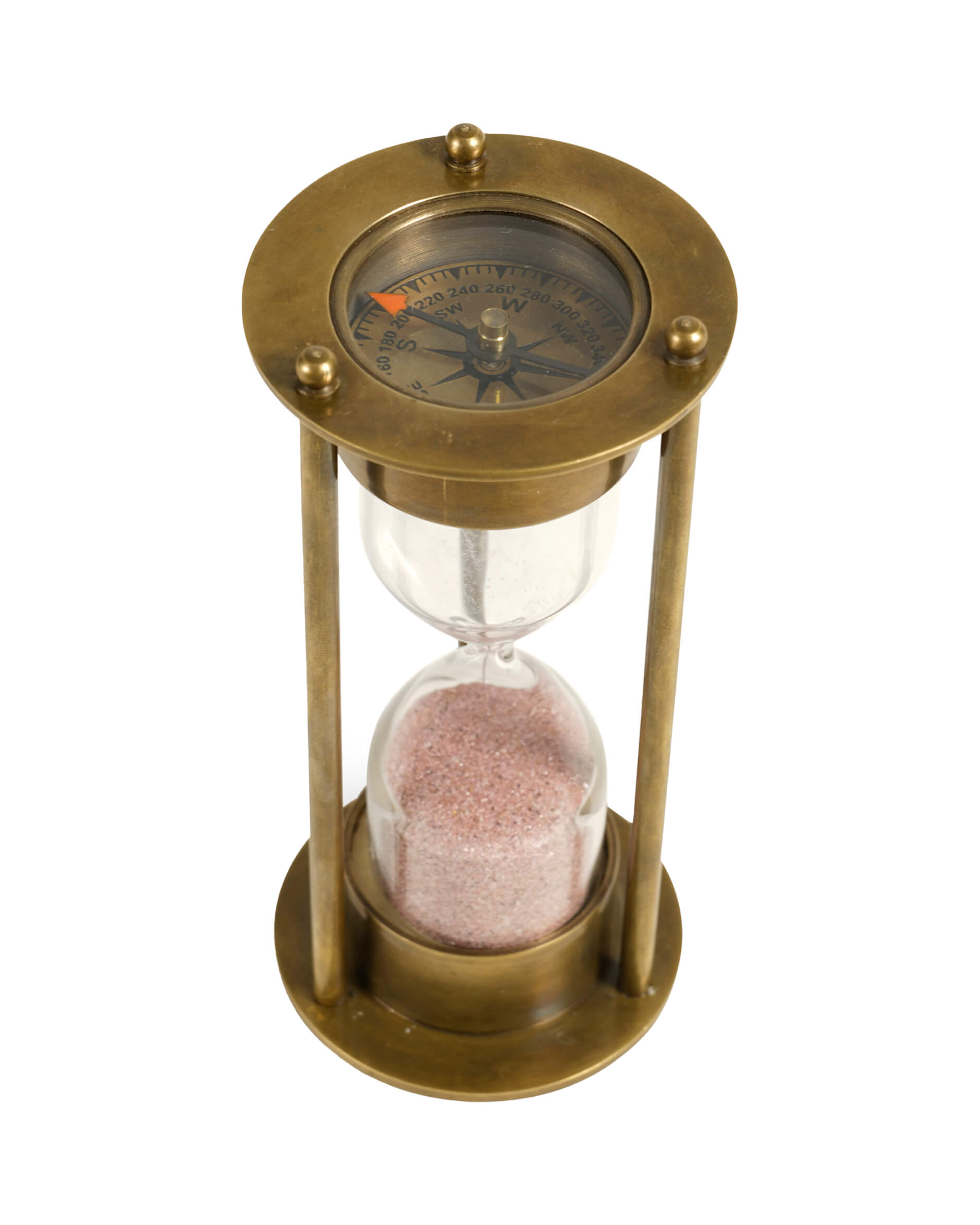 Timglas antik mässing