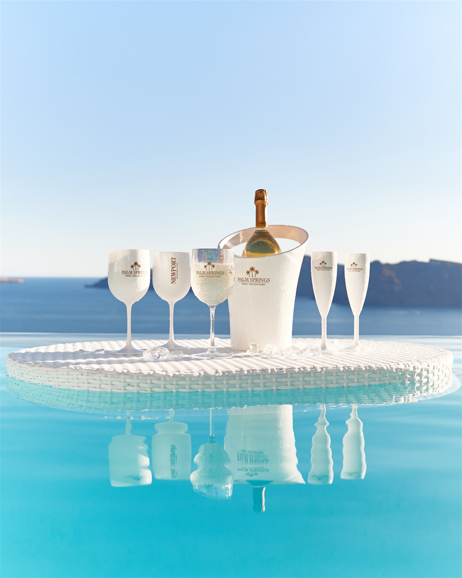 Champagne Glass White 4 pcs - Newport