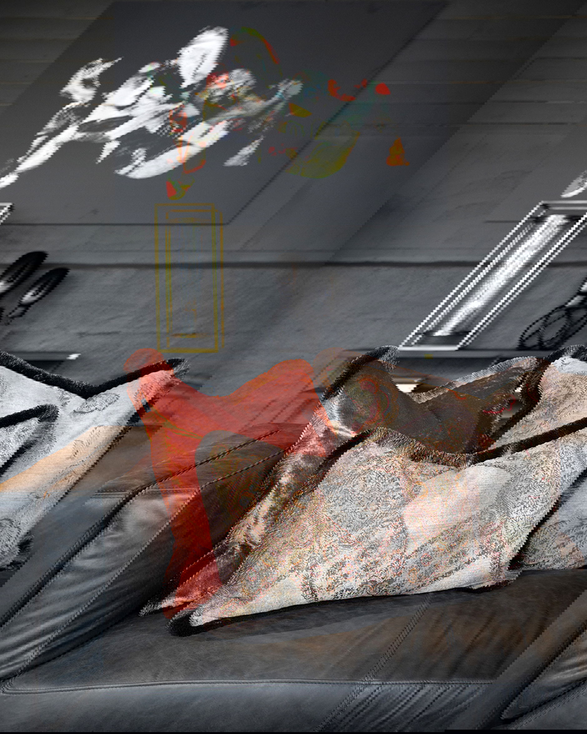 Garda Velvet kuddfodral fransar rosso OUTLET