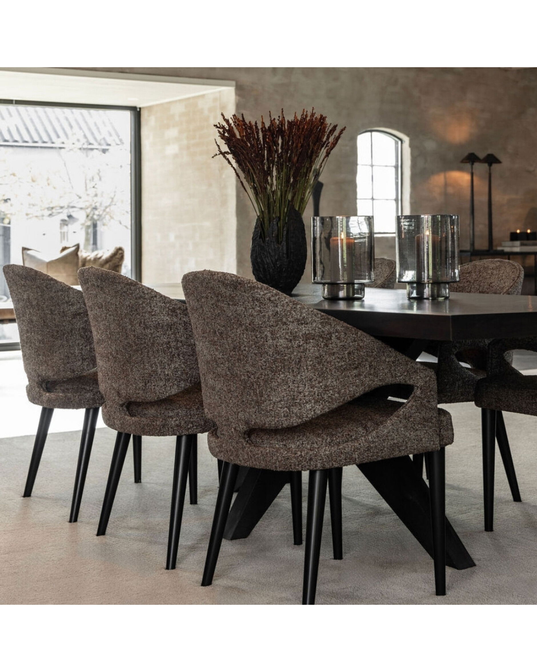 Vance Dining Armchair Bronzo Brown