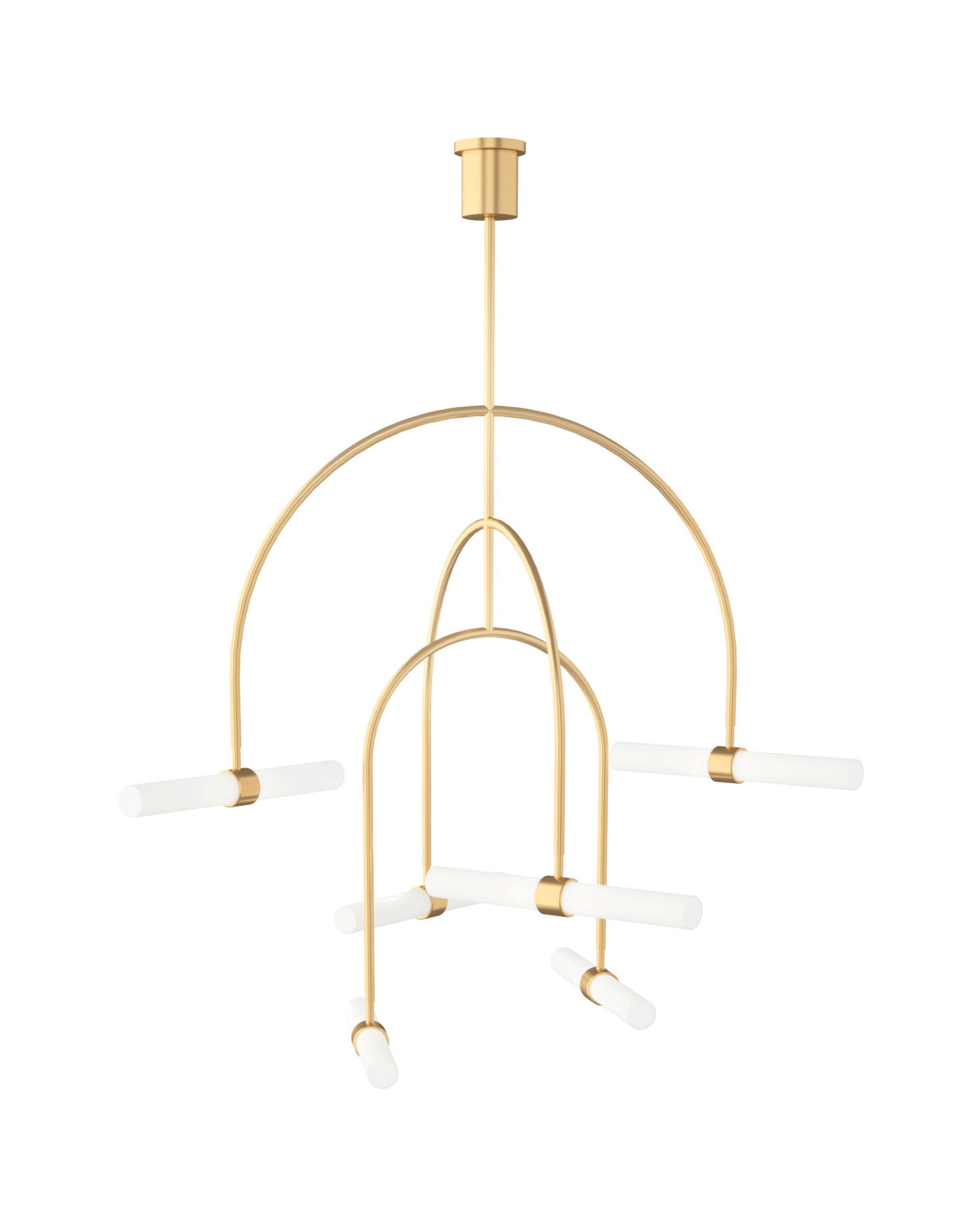 Calumn 6-Light Chandelier Natural Brass