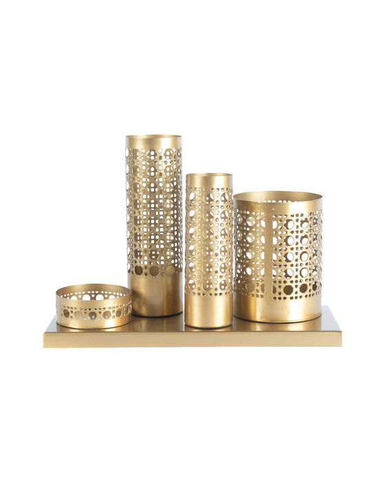 skrivbordsset mässing