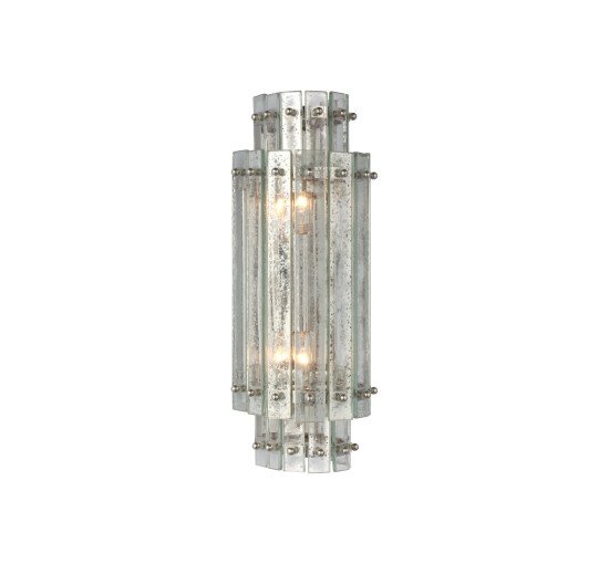Polished Nickel - Cadence Tiered Sconce Antique Brass Small