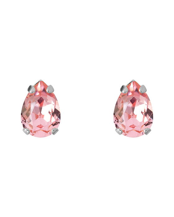 Petite Drop Stud øreringe light rose rhodium