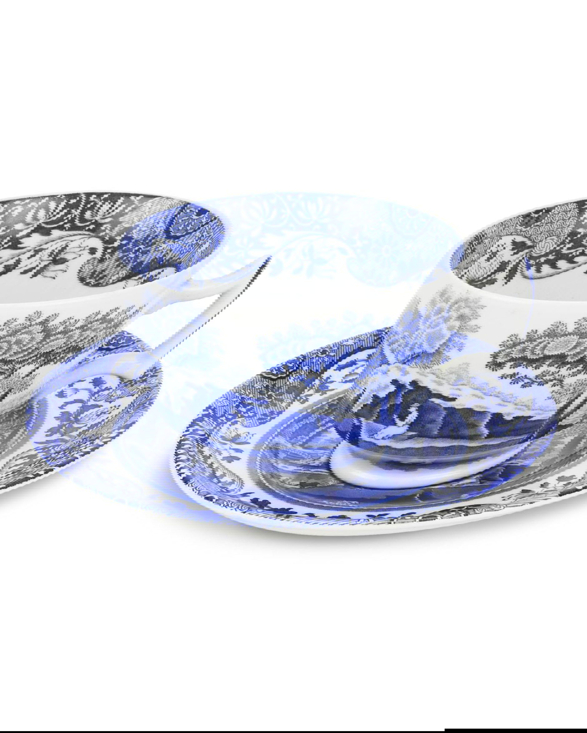 Blue Italian frukostkopp blå/vit