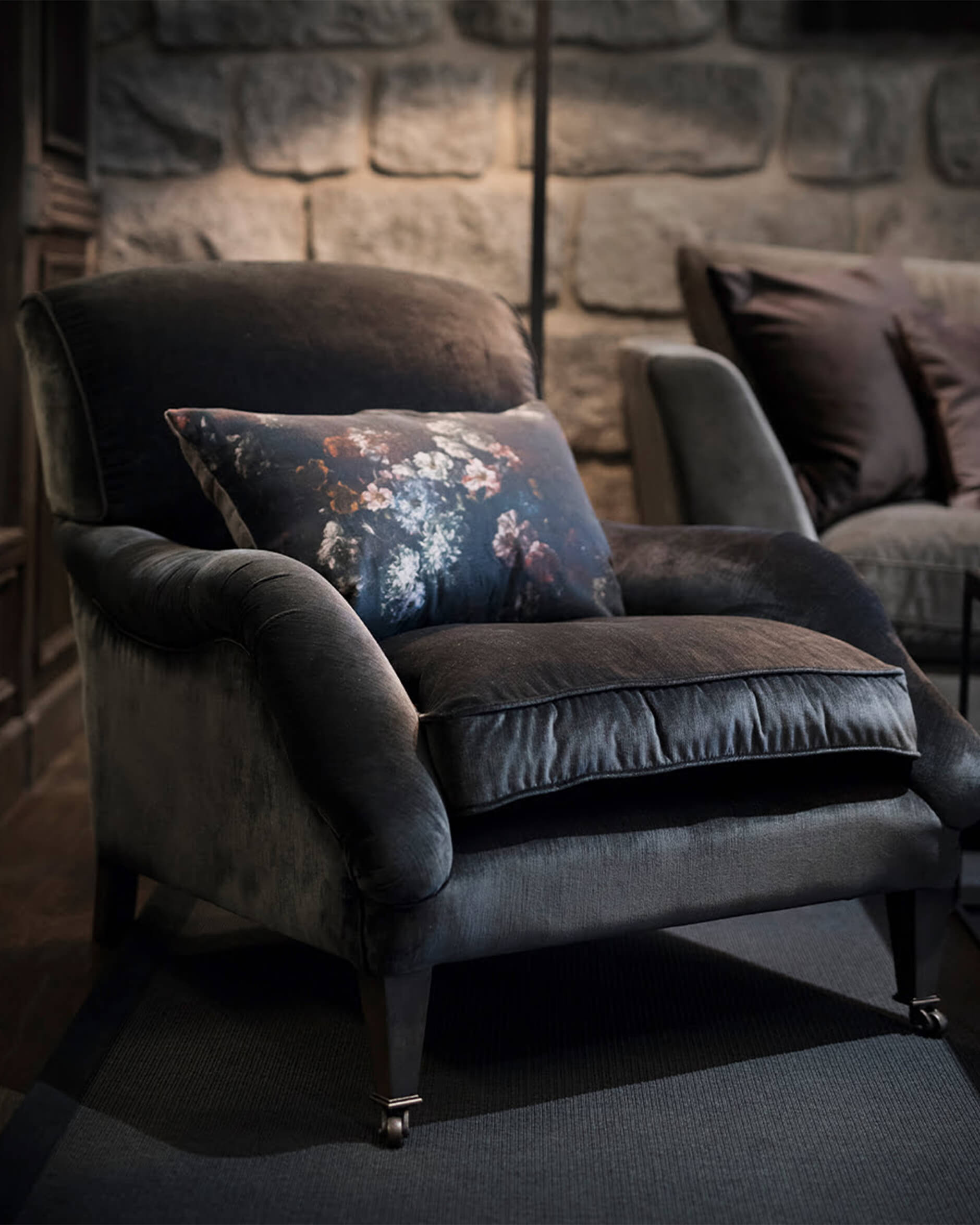 Winston nojatuoli avanna dark grey