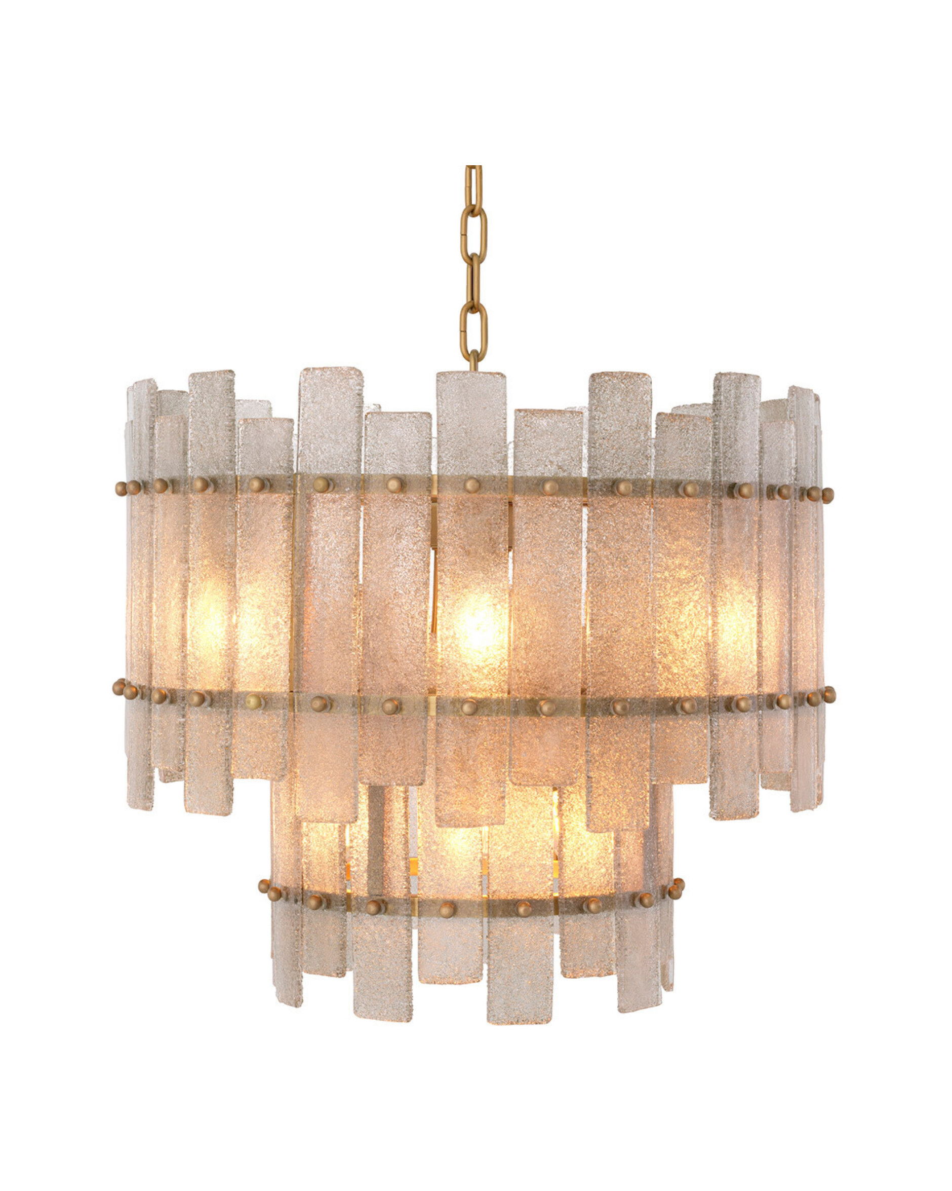 Caprera kroonluchter antiek messing