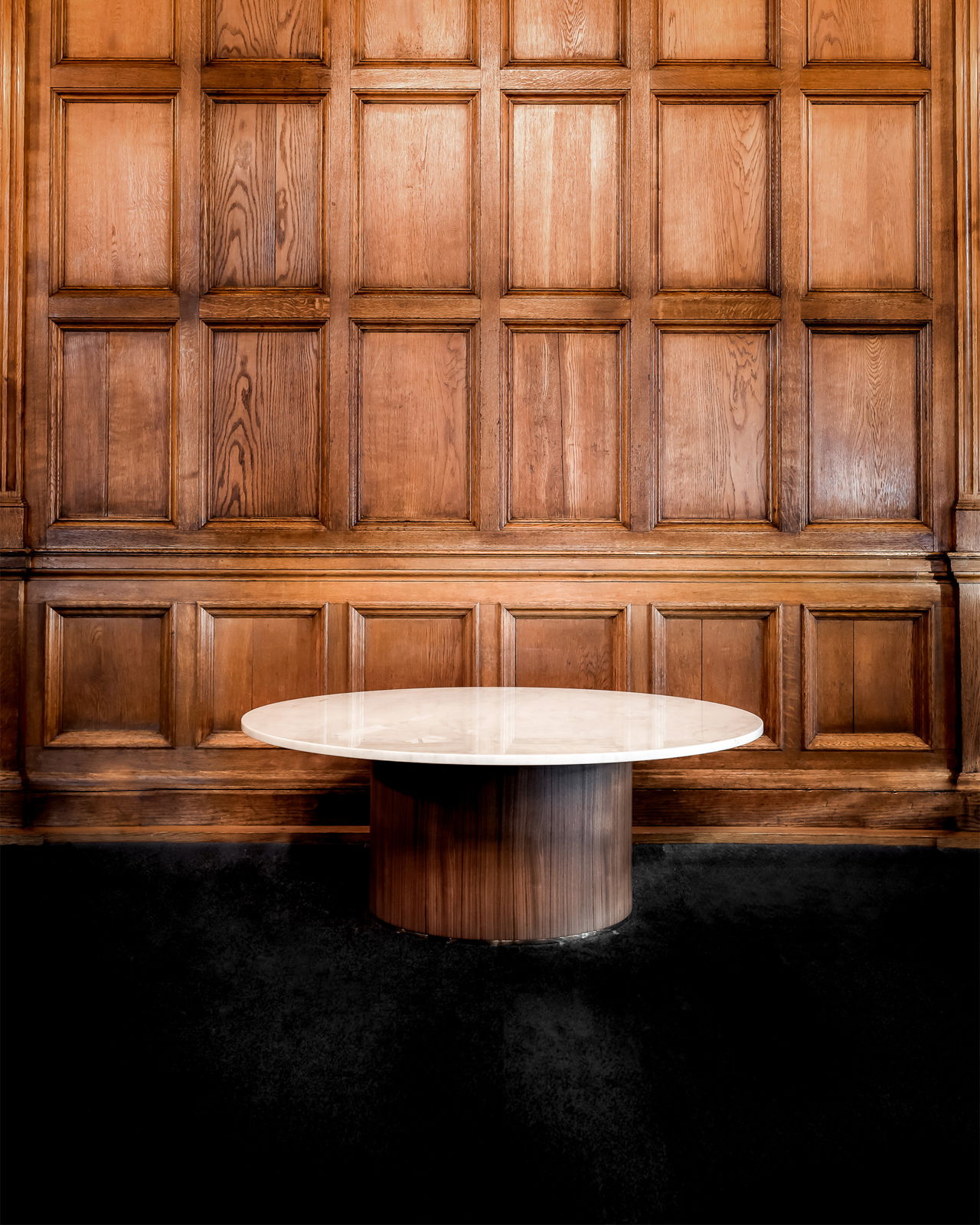 Delano soffbord rund valnöt