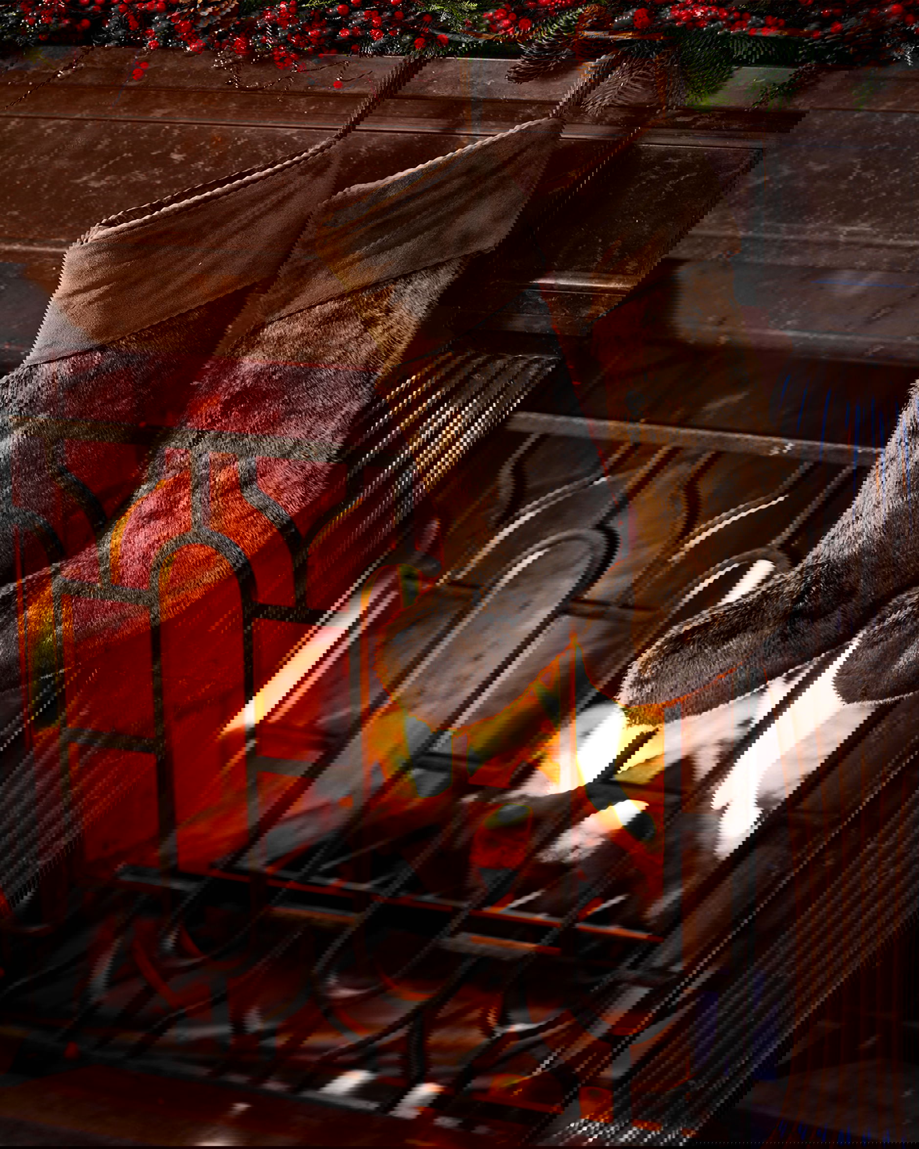 Whistler julstrumpa brown bear