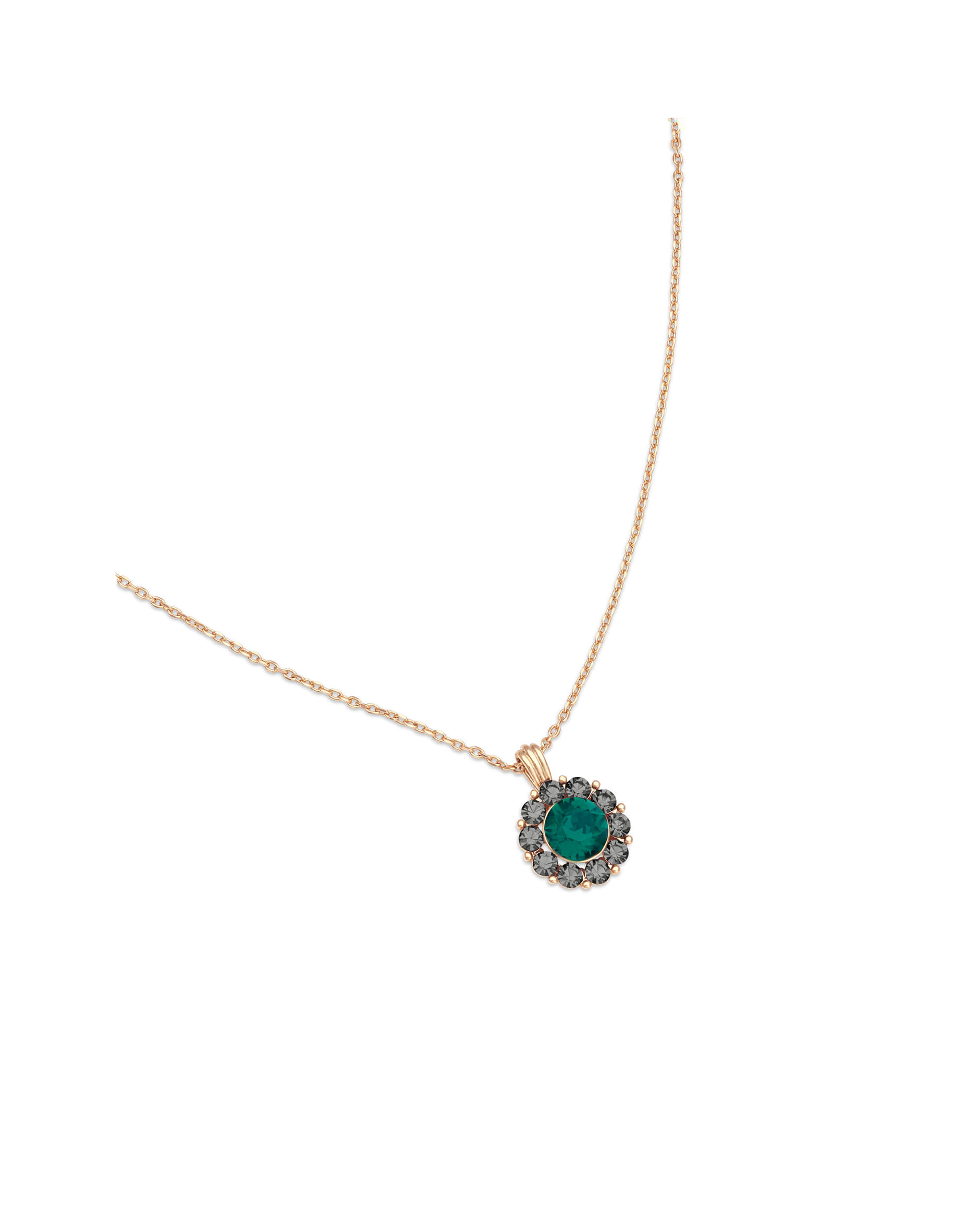 Sofia halsband emerald/black diamond