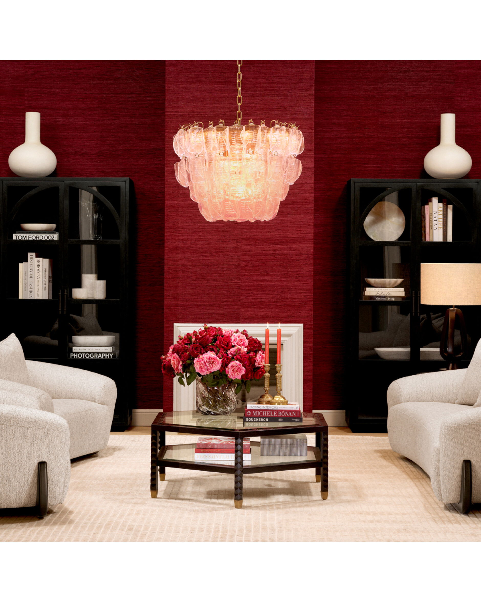 San Bernardino vitrinskåp svart