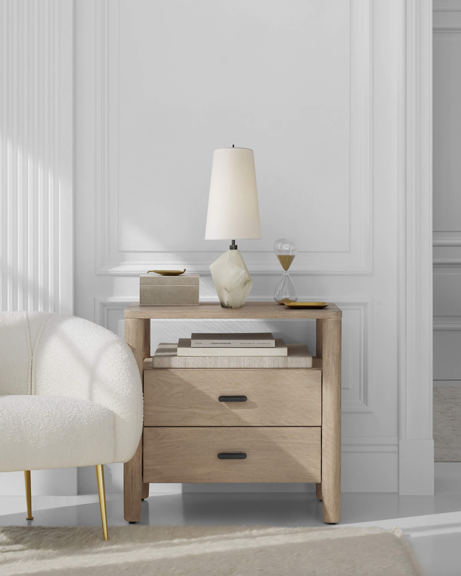 Halcyon Accent bordslampa alabaster