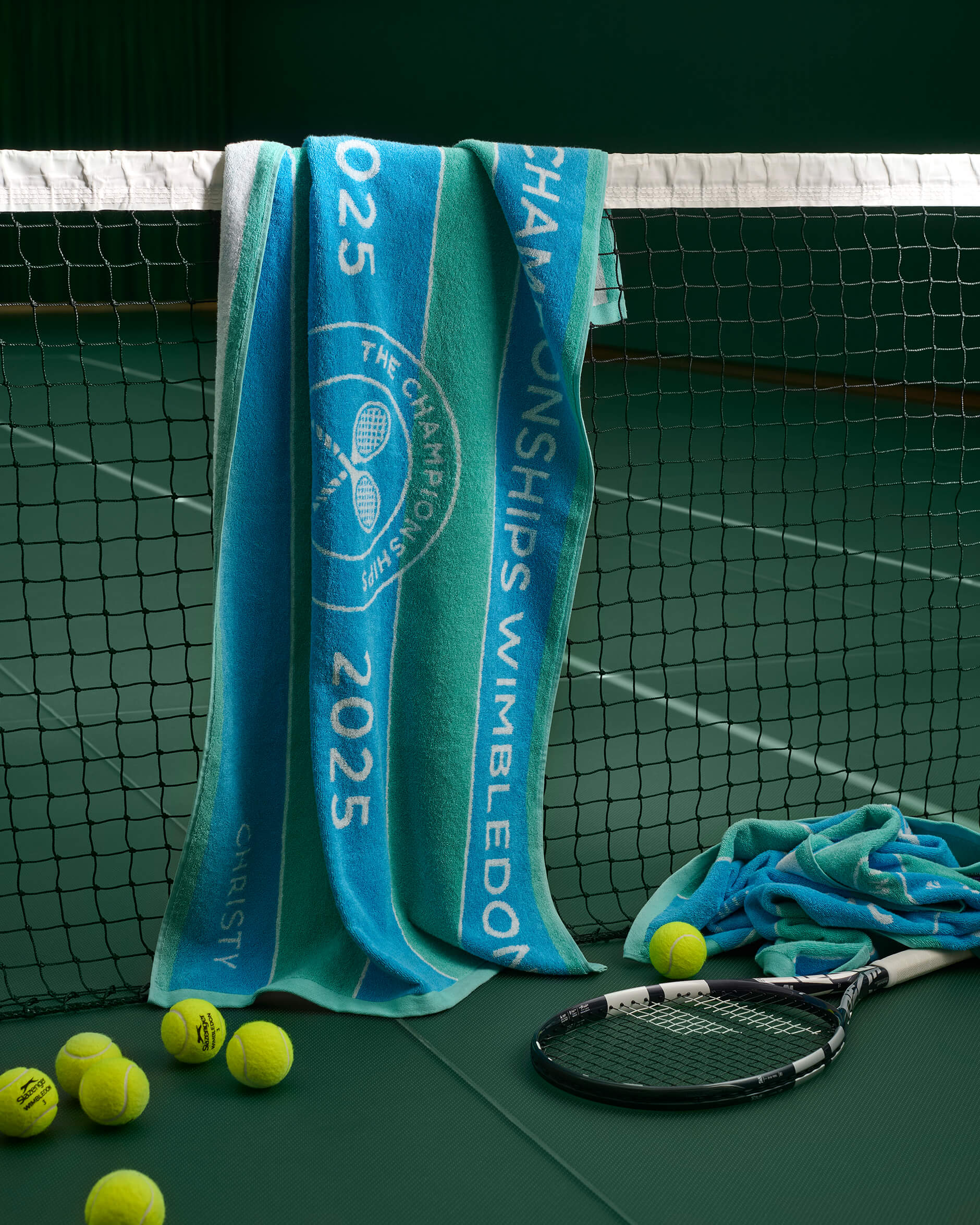 Wimbledon 2025 Championship handduk blå/grön