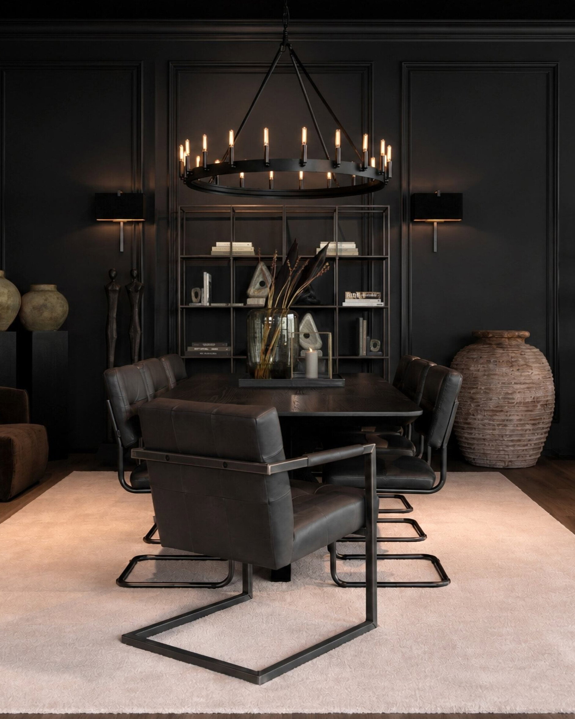 Hunter Slim Dining Table Black 240×110 cm